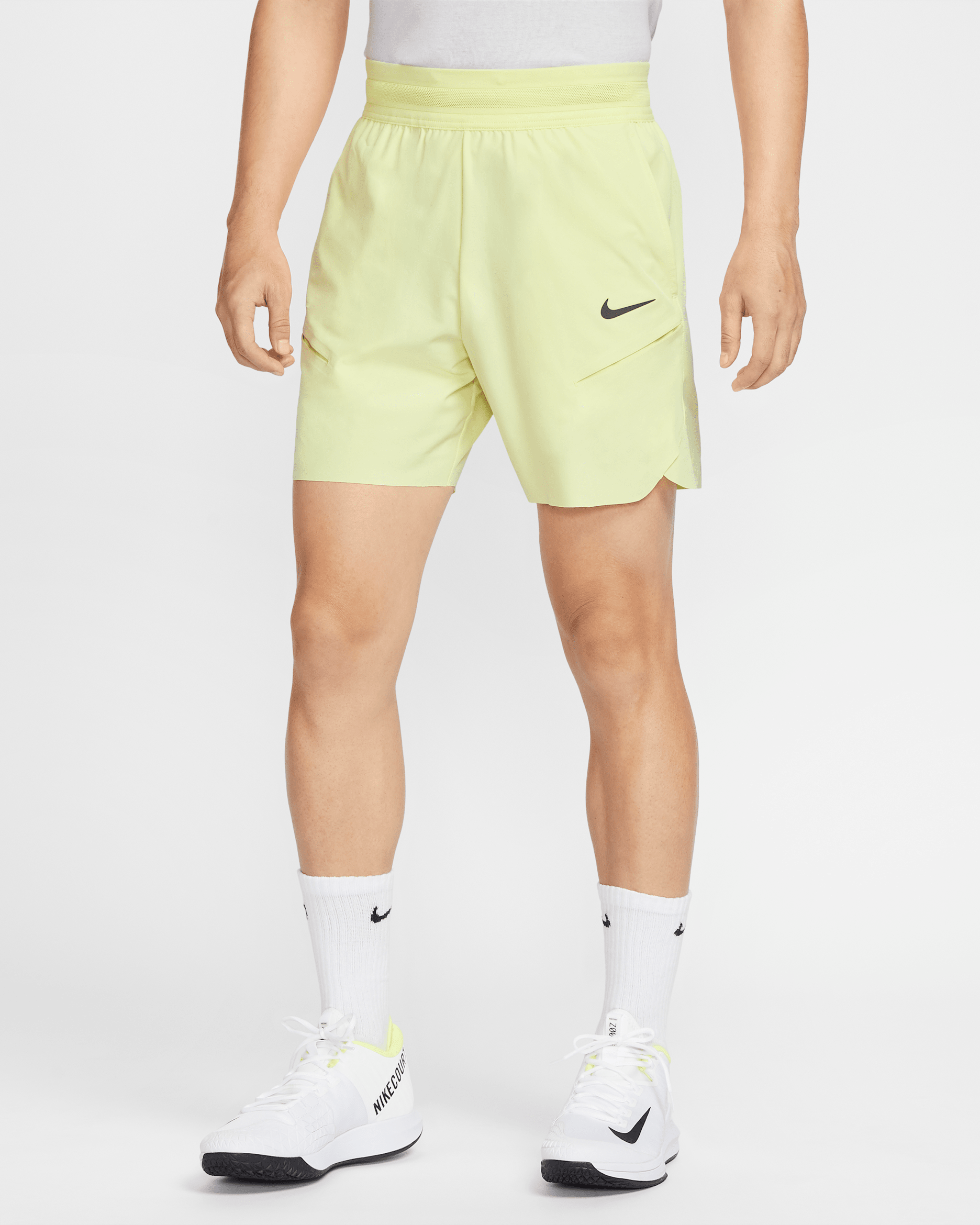 NikeCourt Slam Men's Dri-FIT Tennis Shorts - Luminous Green/Medium Ash