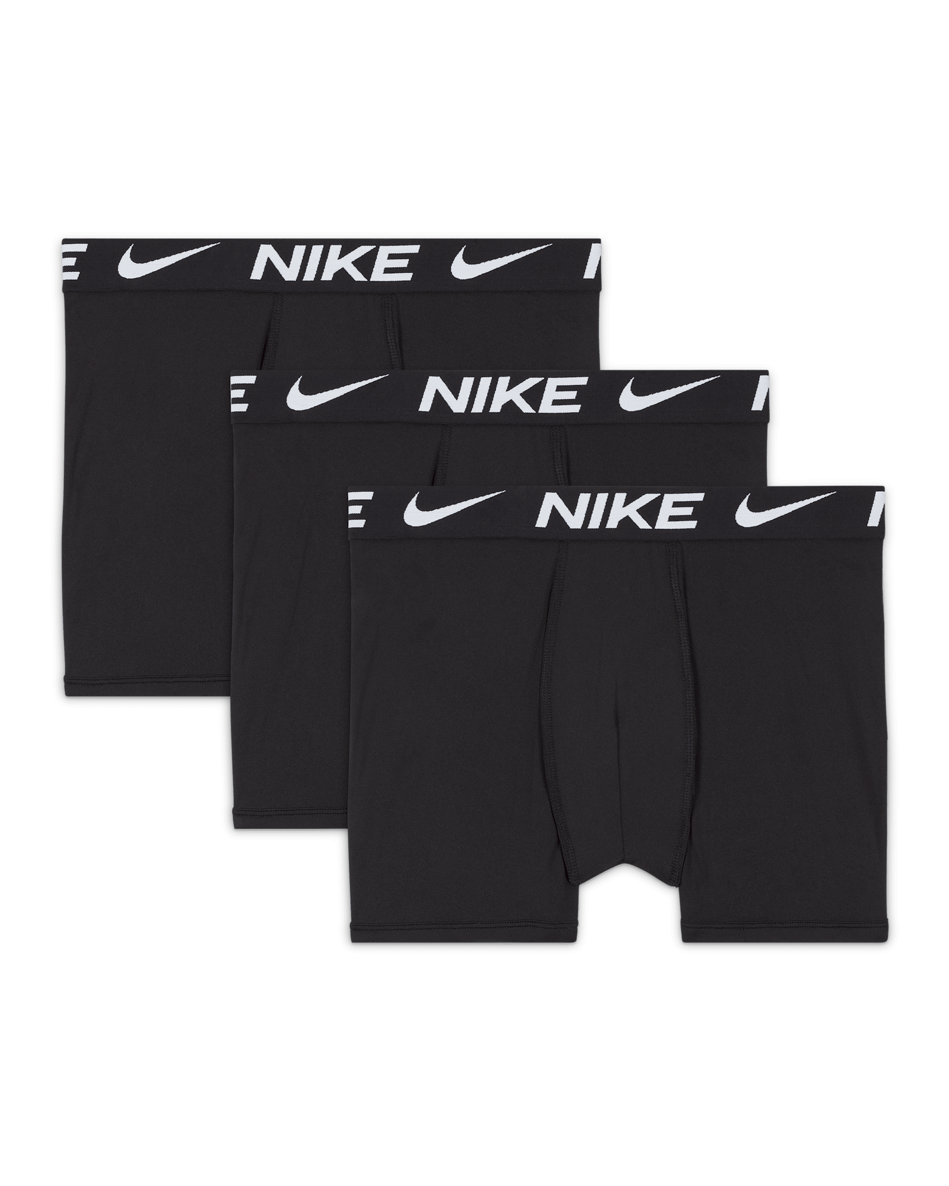 Nike Dri-FIT Essentials Big Kids' Boxer Briefs (3-Pack) - Black