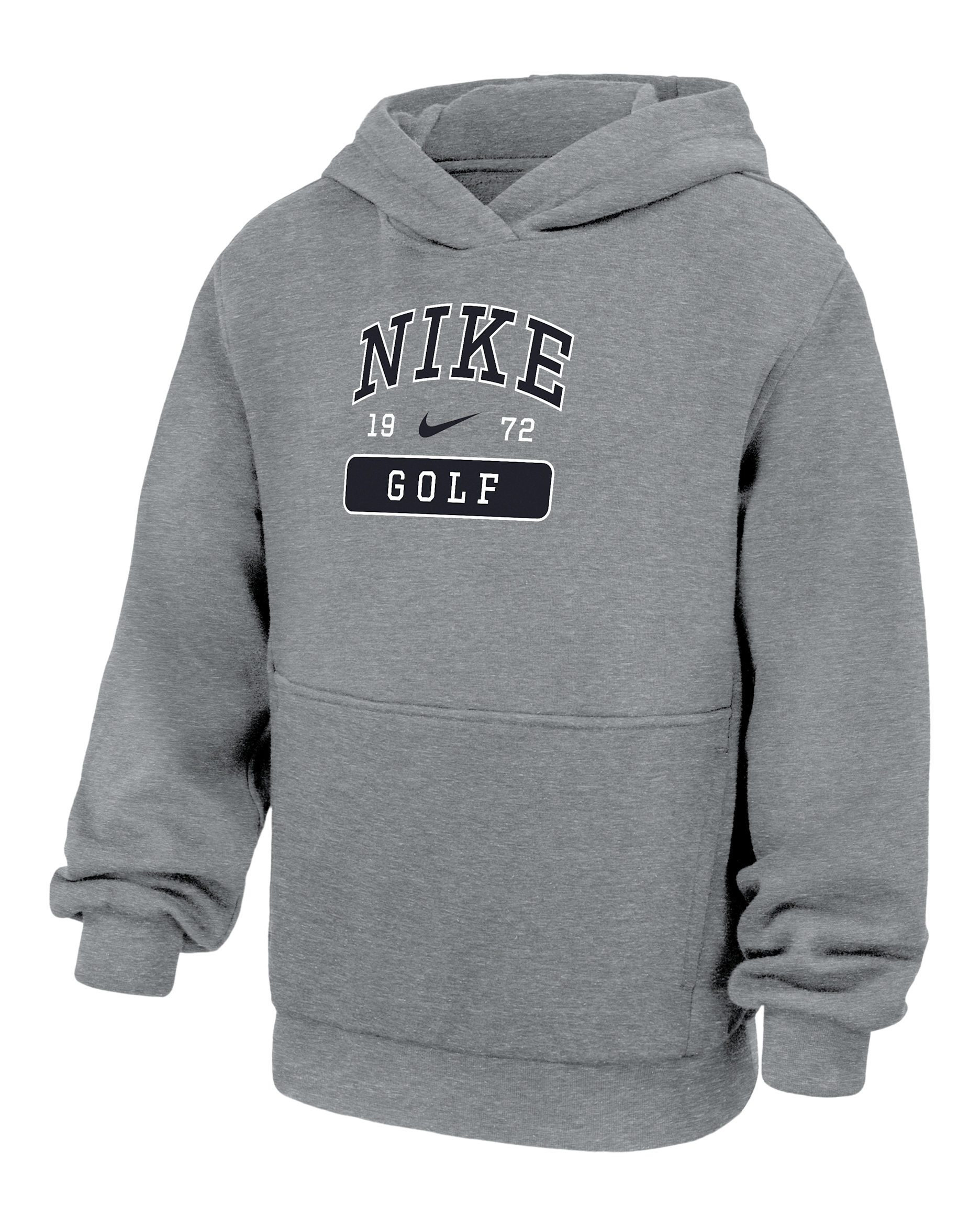 Sudadera de golf con gorro sin cierre para niños talla grande Nike Club Fleece - Gris oscuro jaspeado
