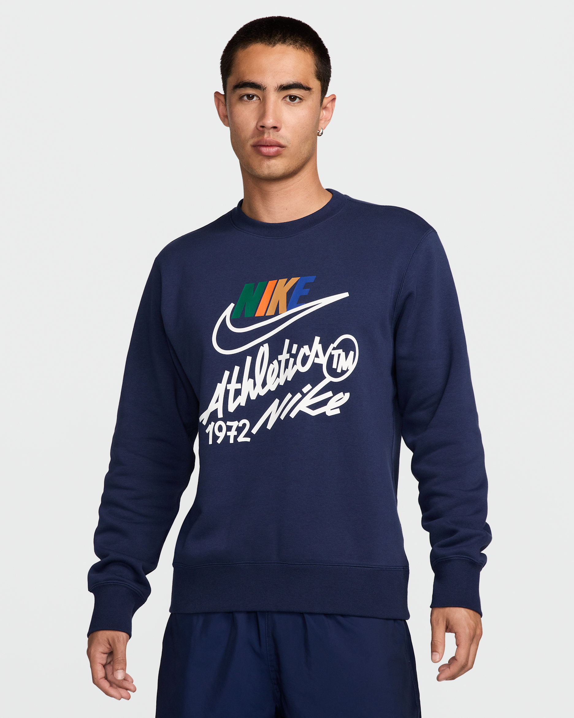 ナイキ クラブ フリース メンズクルー - ミッドナイトネイビー