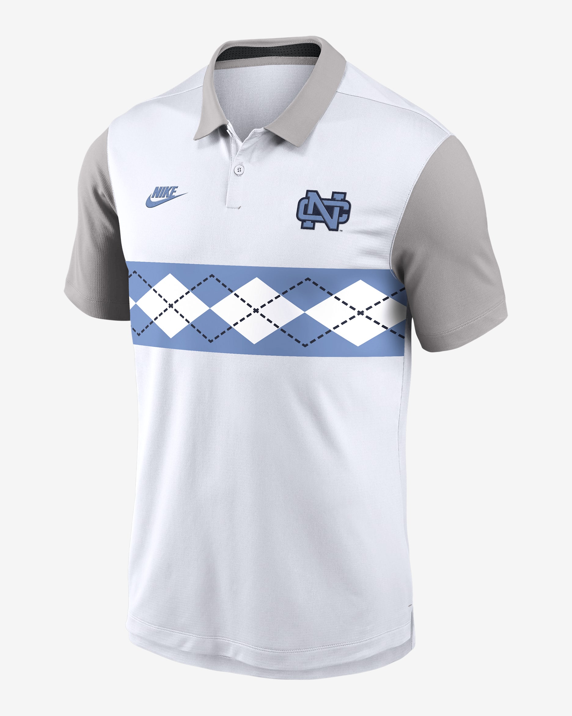 North Carolina Athletic Prep Vapor Legacy Logo Men's Nike Dri-FIT College Polo - White