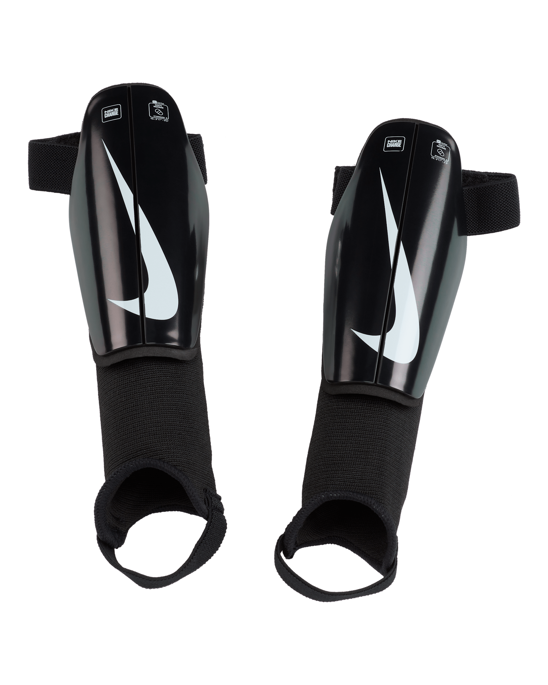 Nike Charge Kids' Soccer Shin Guards - Black/Black/White
