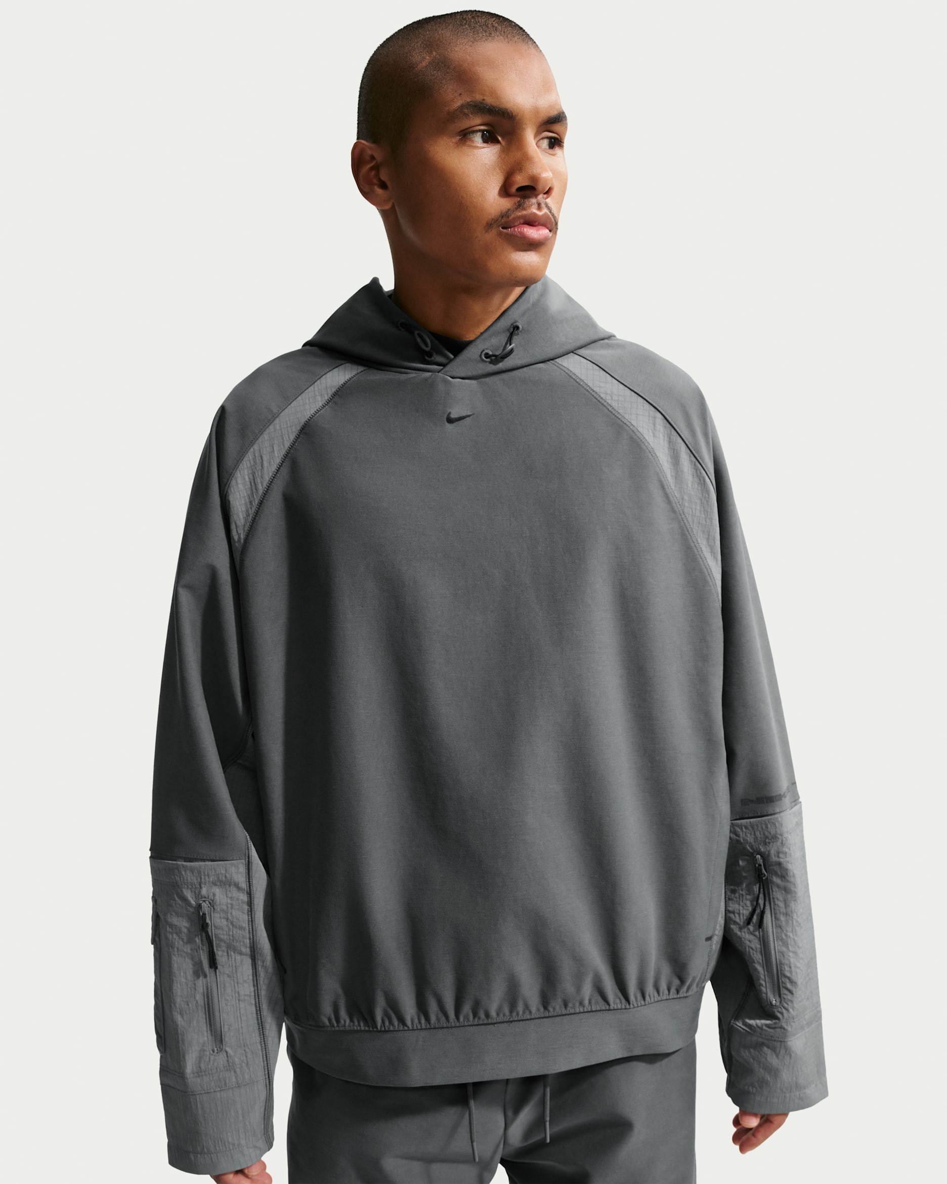 Nike Tech Men's Dri-FIT Shori Knit Utility Hoodie - Iron Grey/Pencil Point/Black