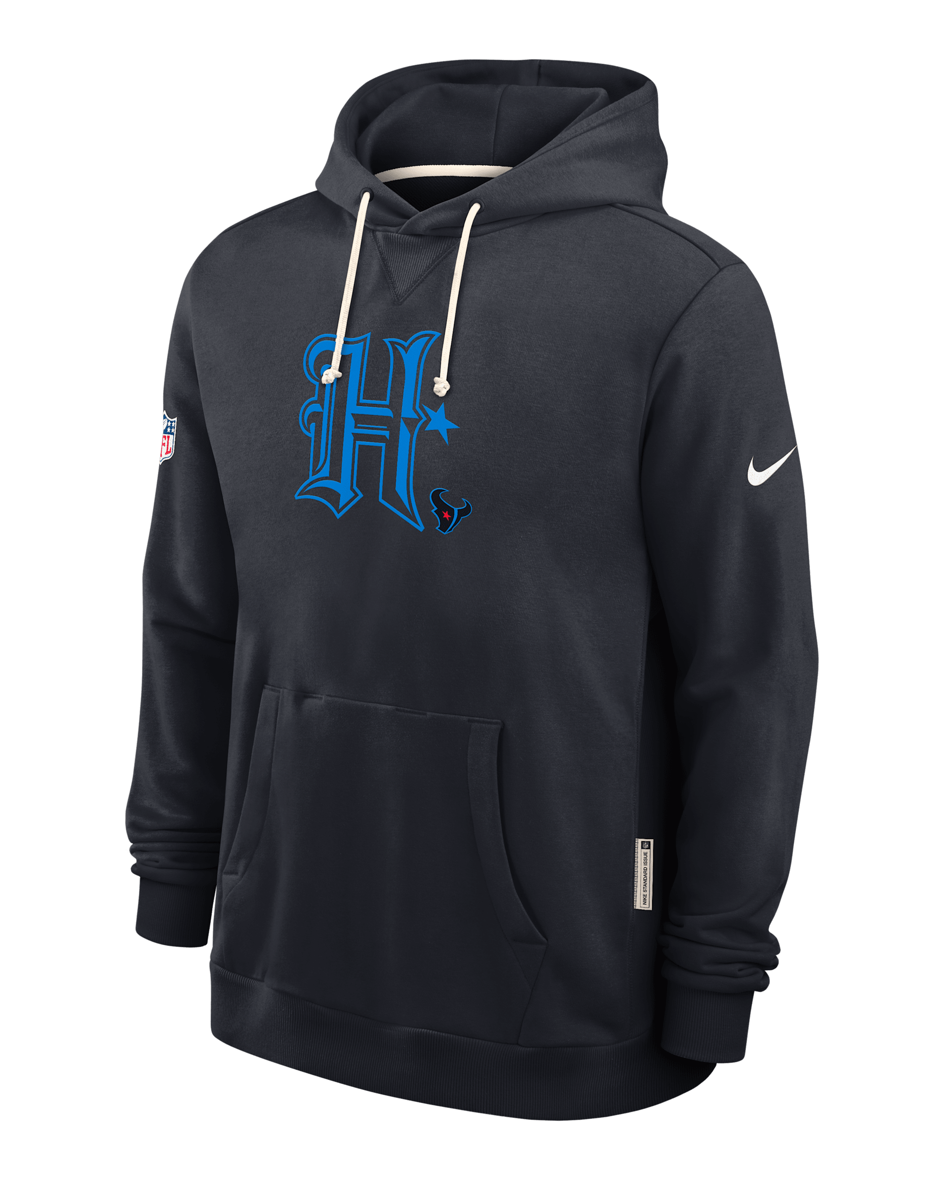 Sudadera con gorro sin cierre Nike Dri-FIT de la NFL para hombre Houston Texans Alt Offensive Set Play Sideline - Azul