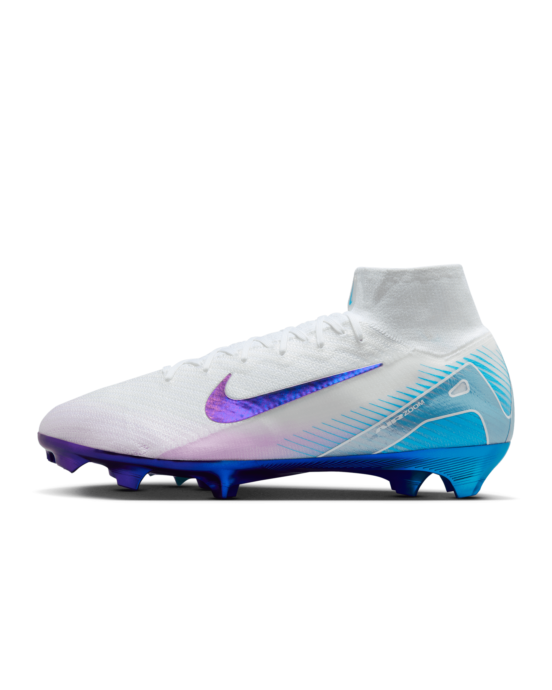 Nike Mercurial Superfly 10 Elite AS Firm-Ground High-Top Football Boot - White/Multi-Colour