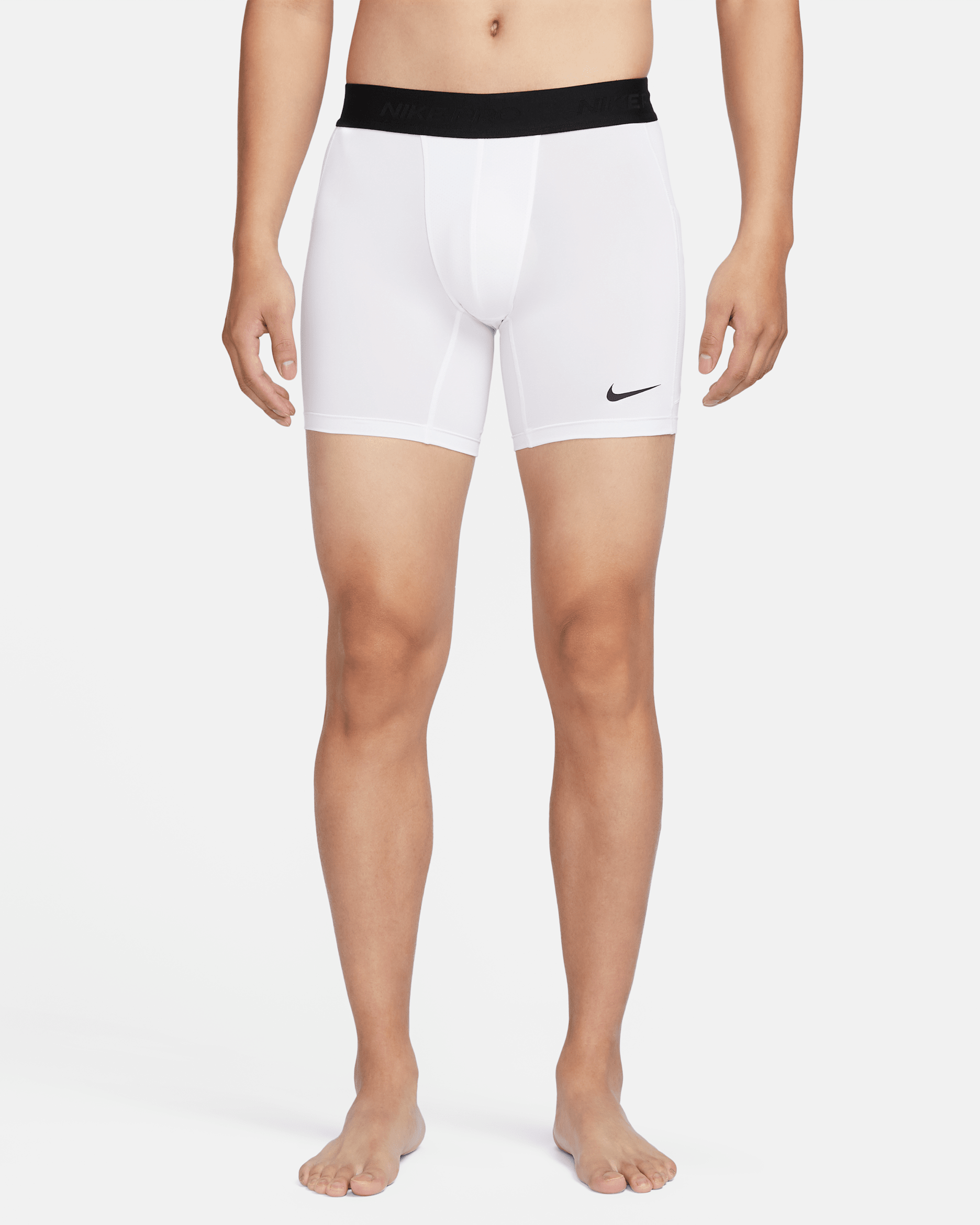나이키 프로 남성 드라이 핏 피트니스 쇼츠 - 화이트/블랙