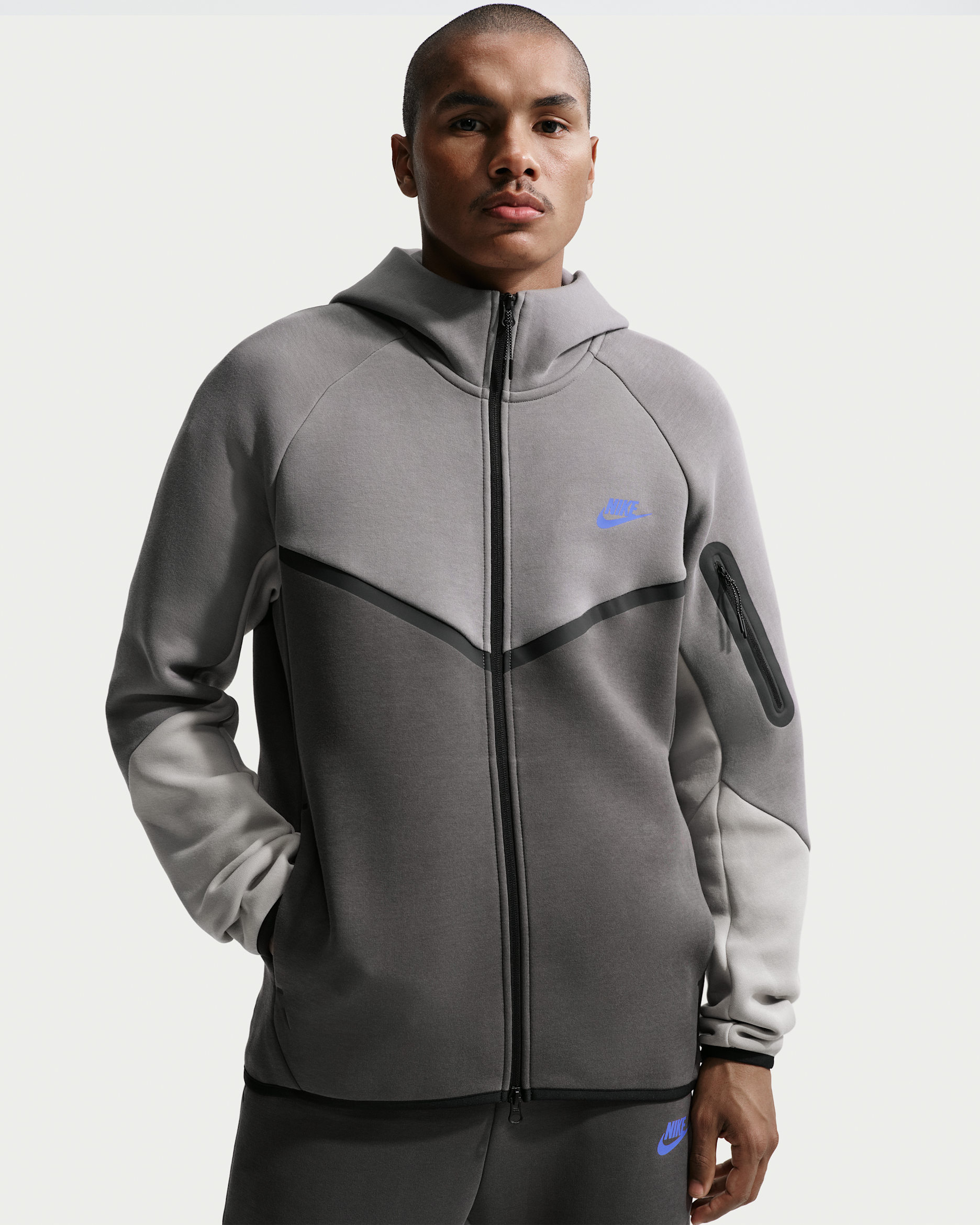 Nike Tech Men's Fleece Windrunner Full-Zip Jacket - Pencil Point/Medium Ash/College Grey/Sapphire