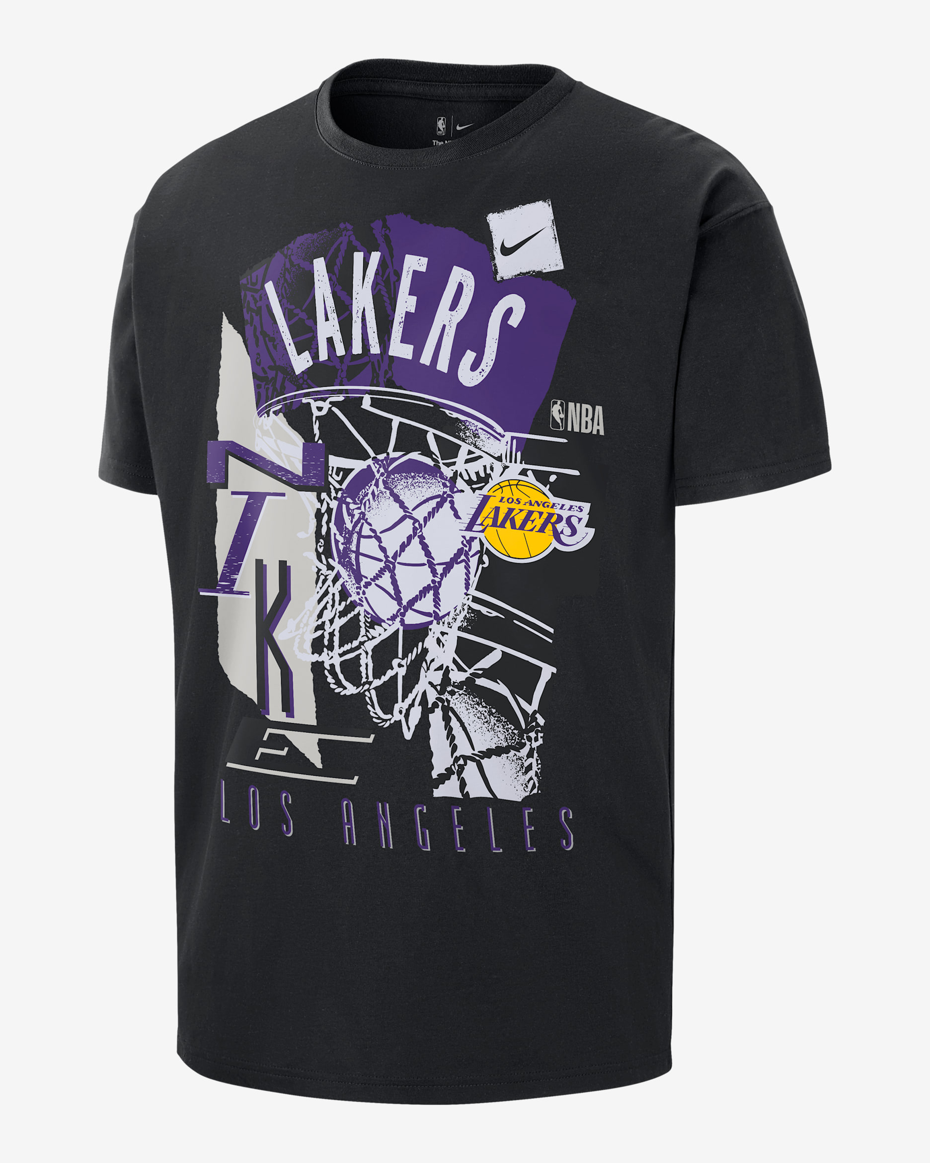 Los Angeles Lakers Courtside Men's Nike NBA Vintage T-Shirt - Black