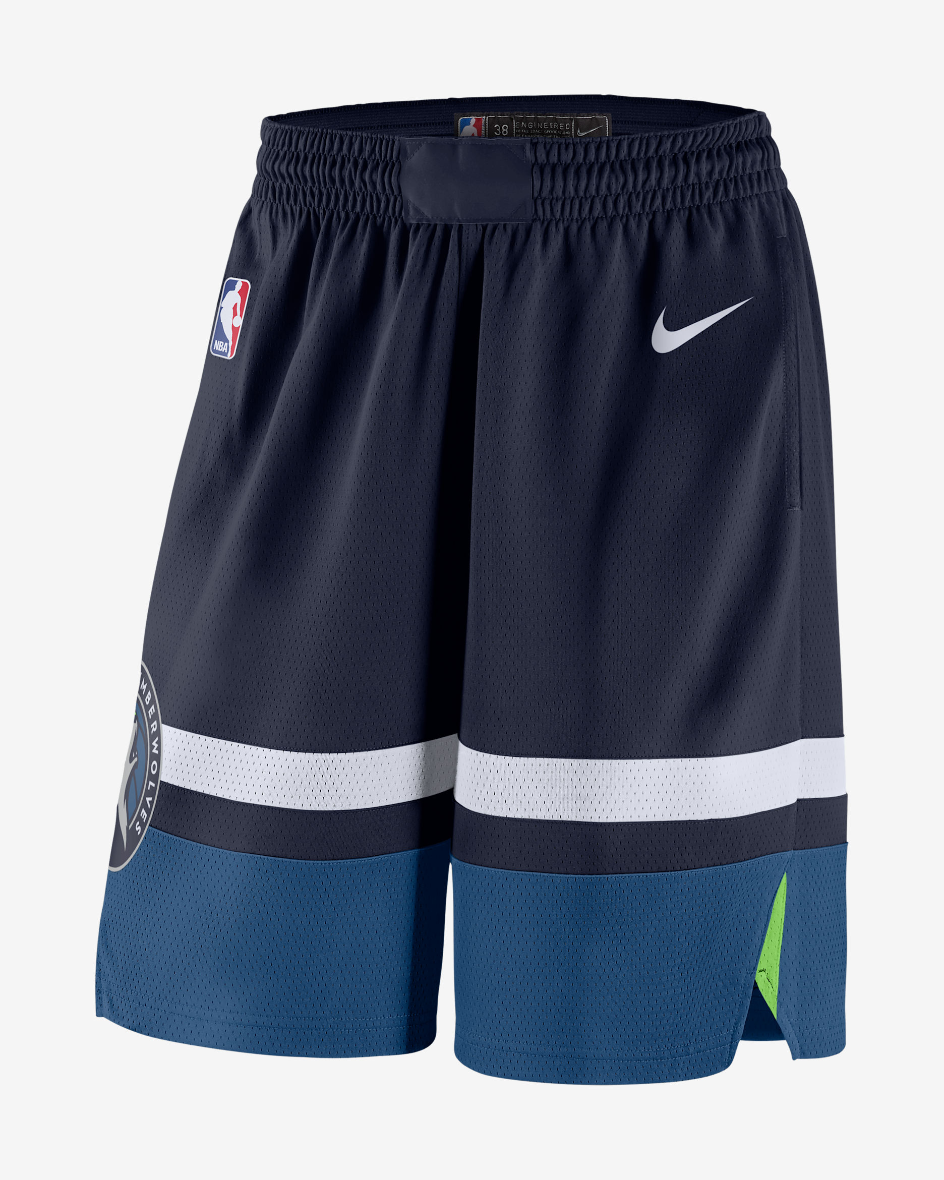 Shorts Nike NBA Swingman para hombre Minnesota Timberwolves Icon Edition Swingman - Azul marino universitario/Blanco