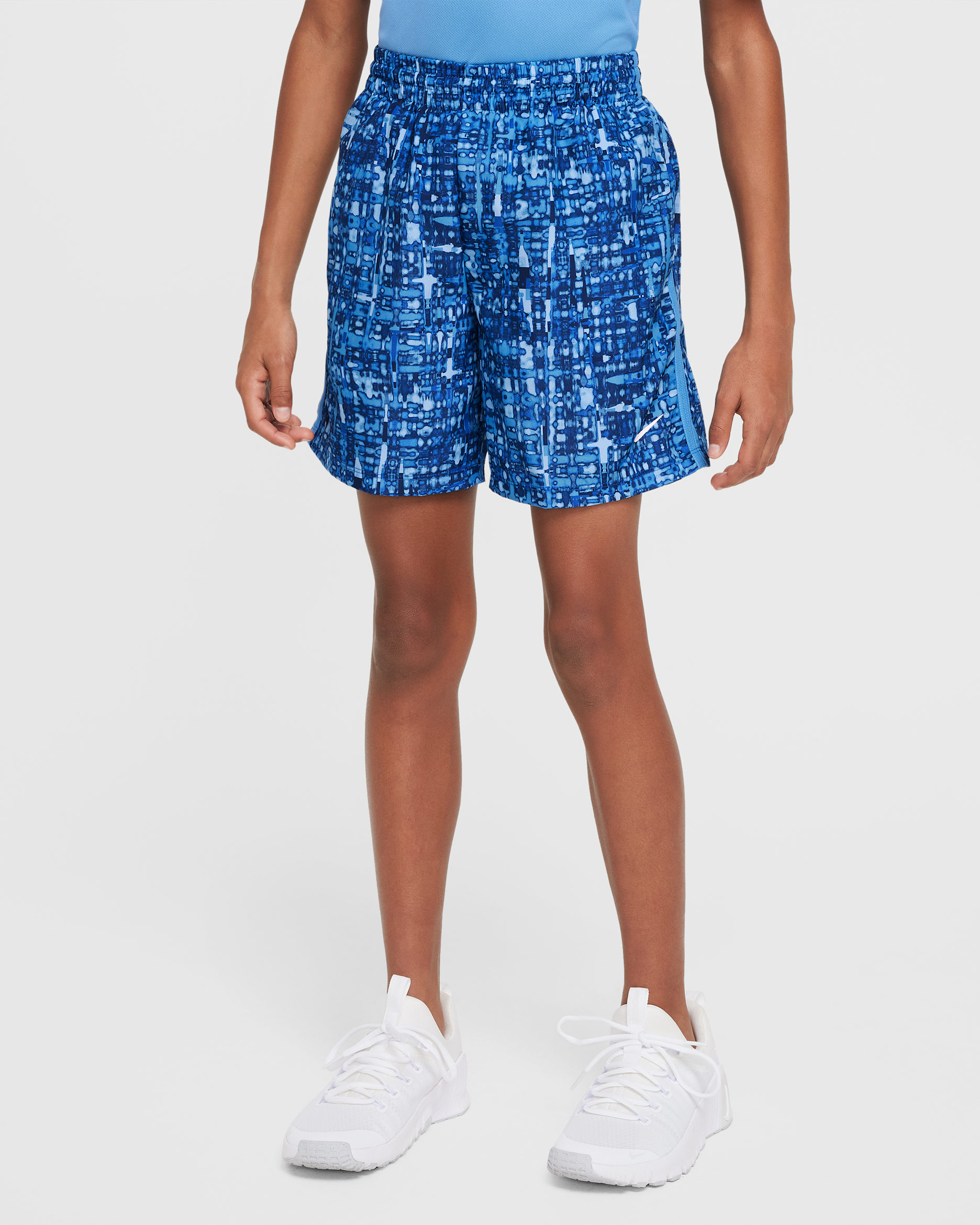 Nike Multi Big Kids' (Boys') Dri-FIT Woven Shorts - Game Royal/Blue Beyond/White