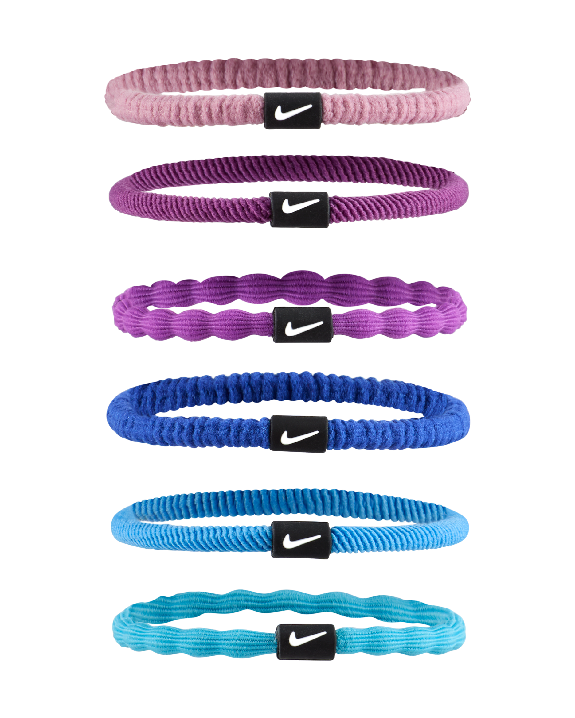 Nike Flex Hair Bands (6 Pack) - Elemental Pink/Bold Berry/White