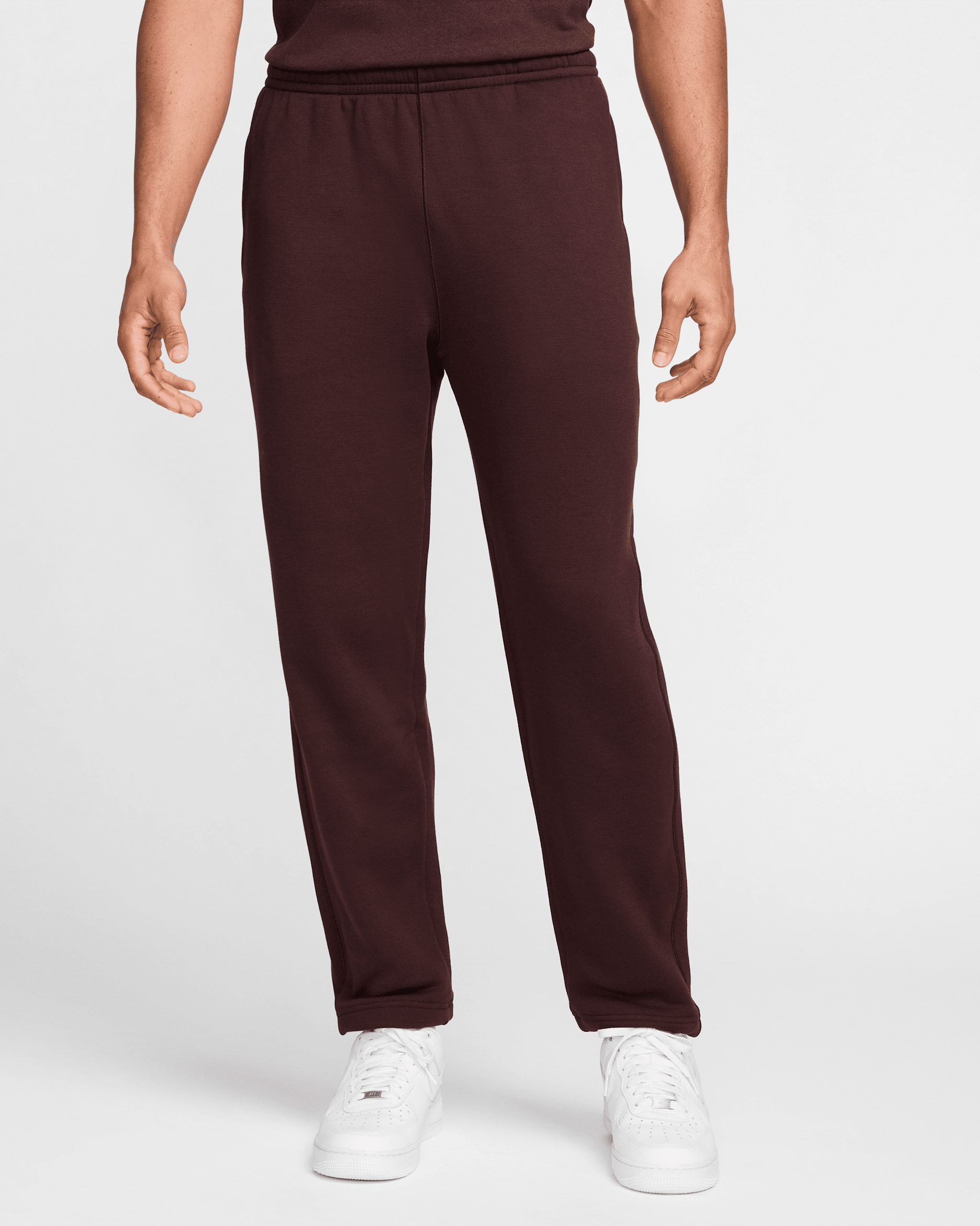 Nike Wool Classics Open-Hem Fleece Pants - Brown Basalt/Earth