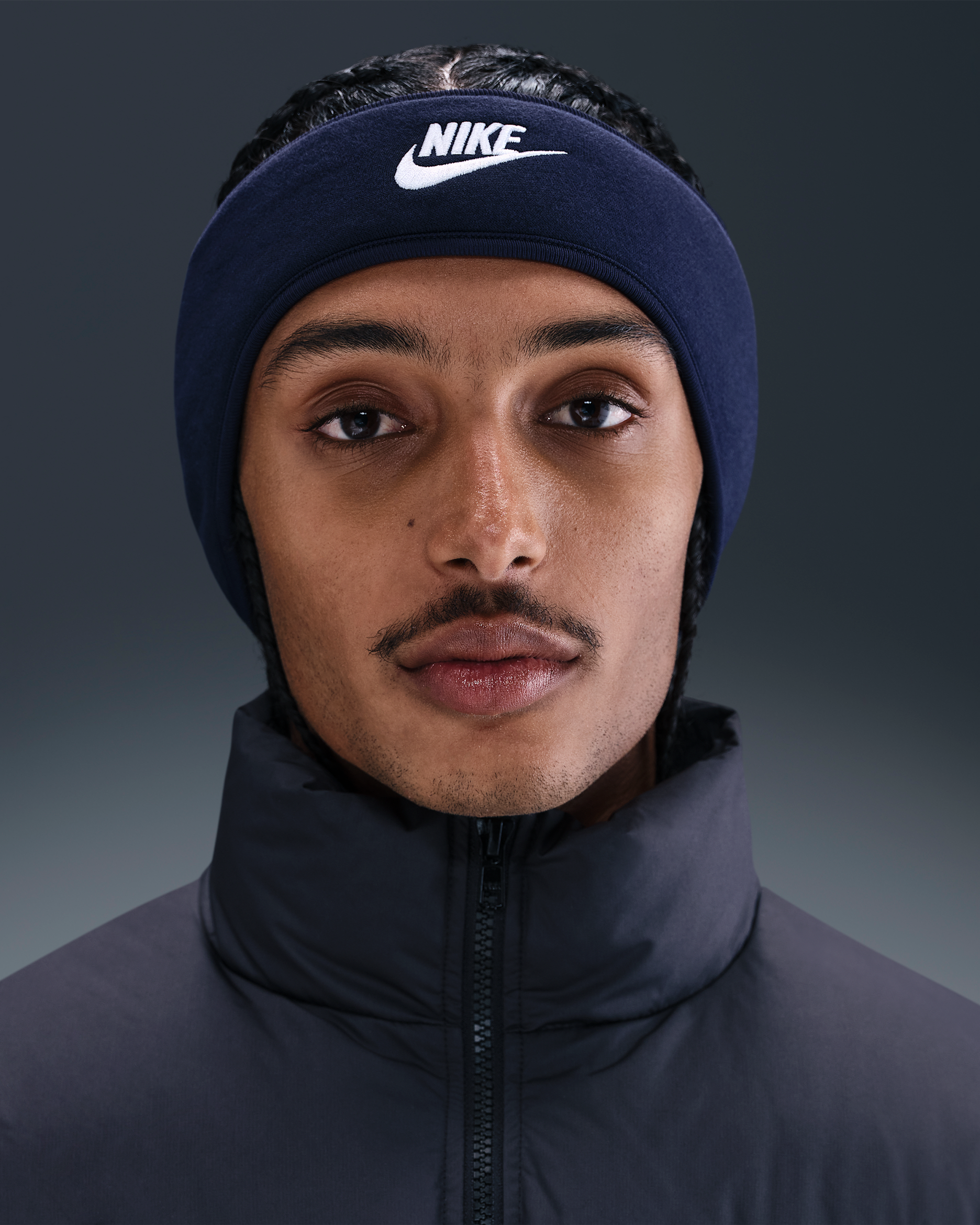 Nike Club Fleece Men's Headband - Obsidian/Black/White