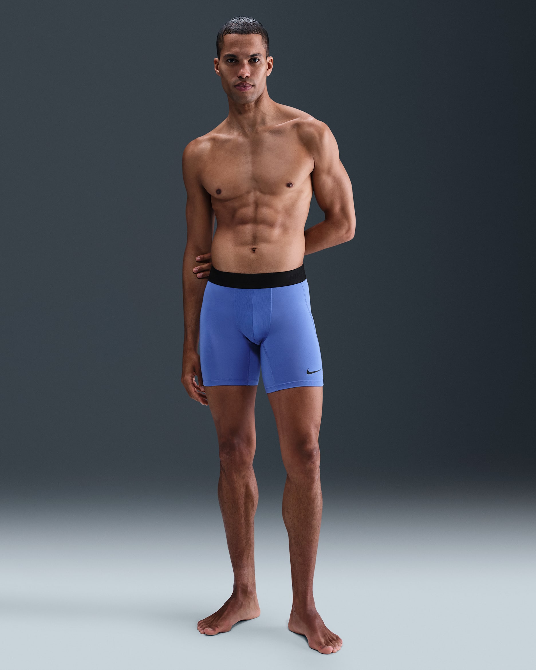 Nike Pro Men's Dri-FIT Fitness Shorts - Comet Blue/Black