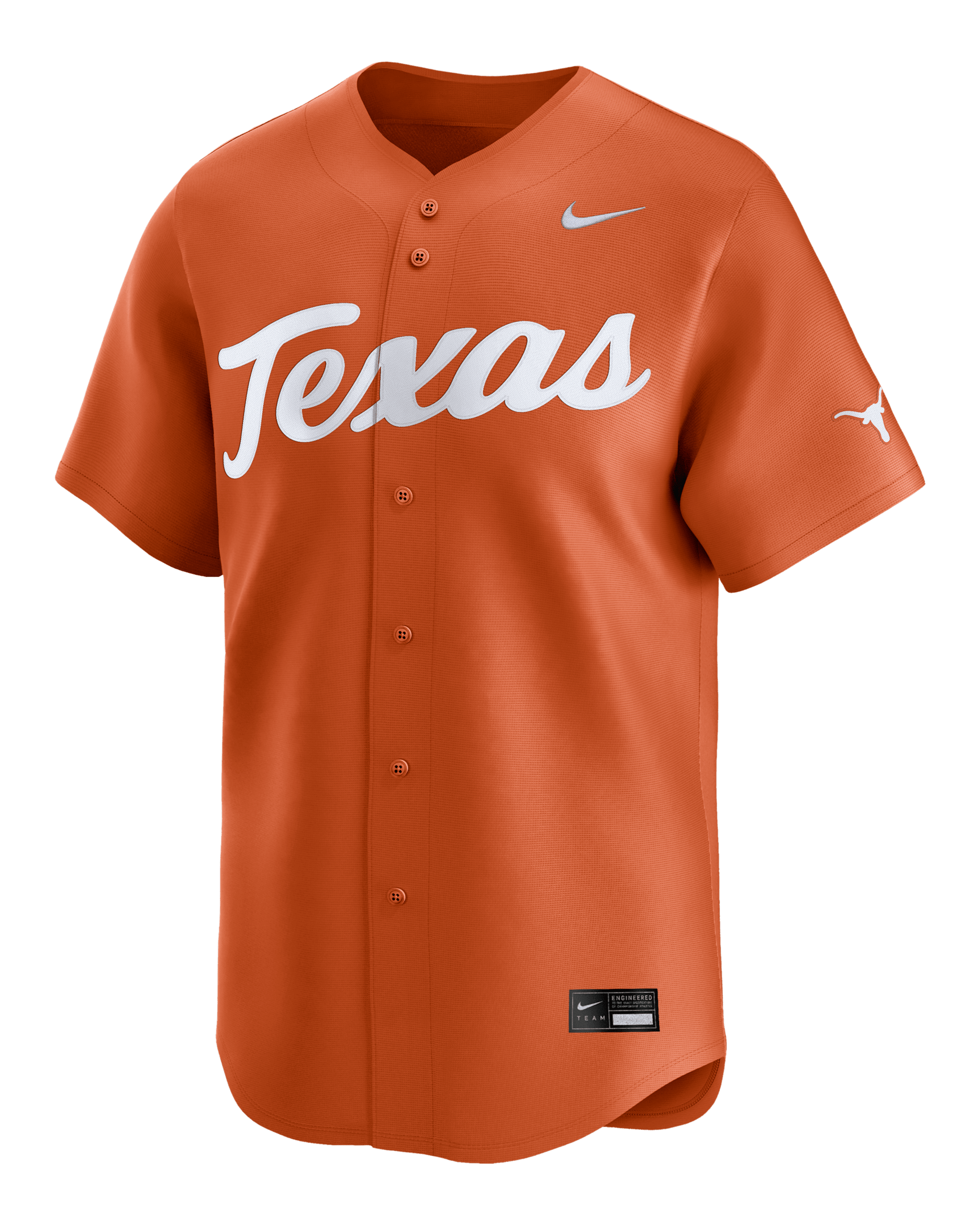 Texas Longhorns Men's Nike College Limited Baseball Jersey - Burnt Orange