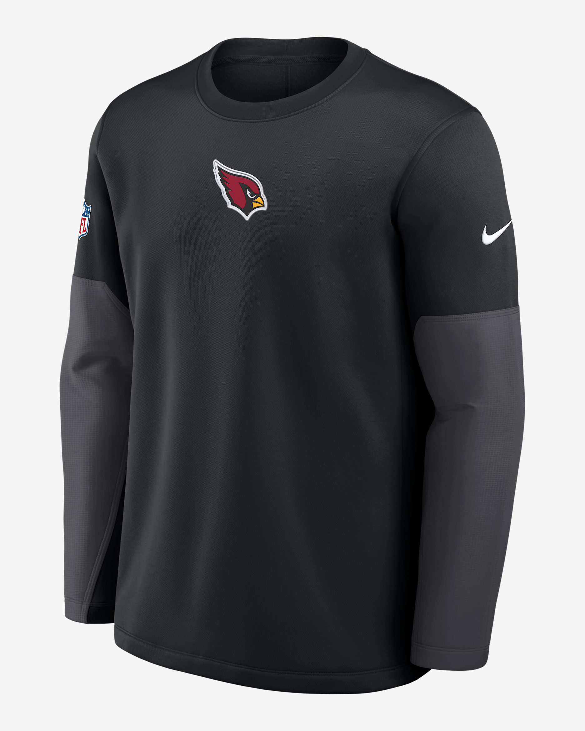 Arizona Cardinals Scripted To Win Sideline Coach Men's Nike Therma-FIT NFL Long-Sleeve T-Shirt - Black