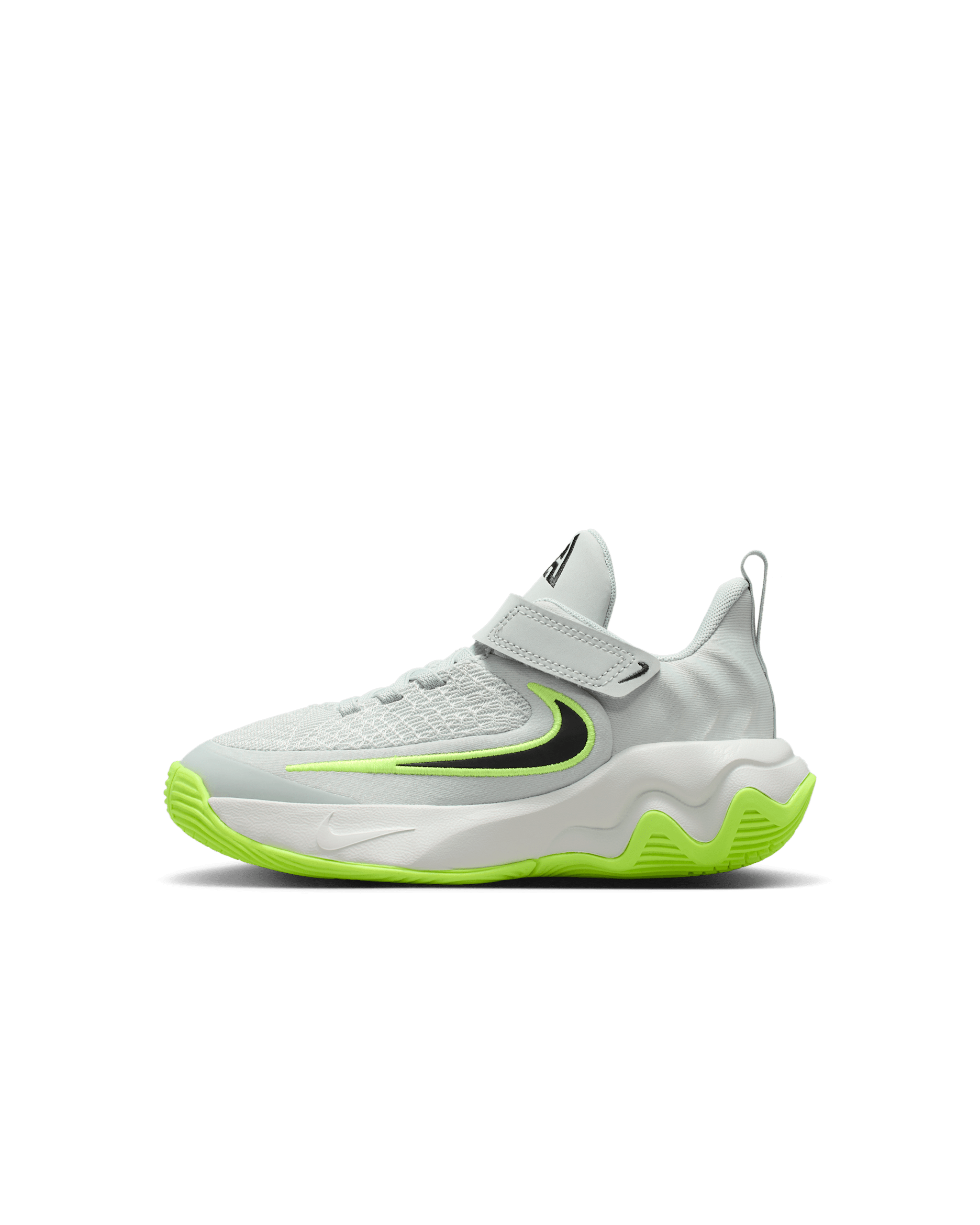 Tenis para niños de preescolar Giannis Immortality 4 - Plata claro/Volt/Negro