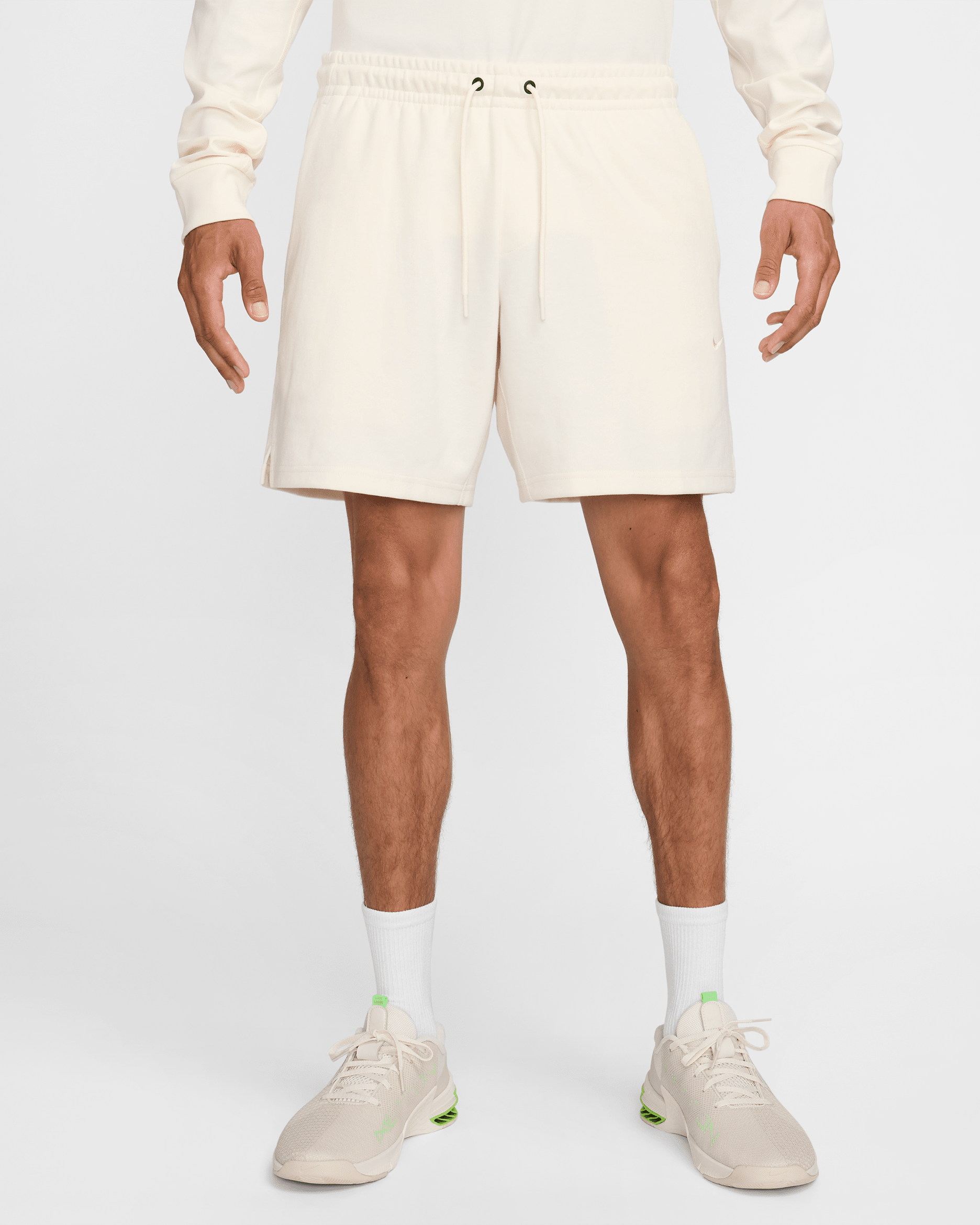 Nike Primary Fleece Men's 7" Dri-FIT Unlined Performance Shorts - Pale Ivory/Pale Ivory