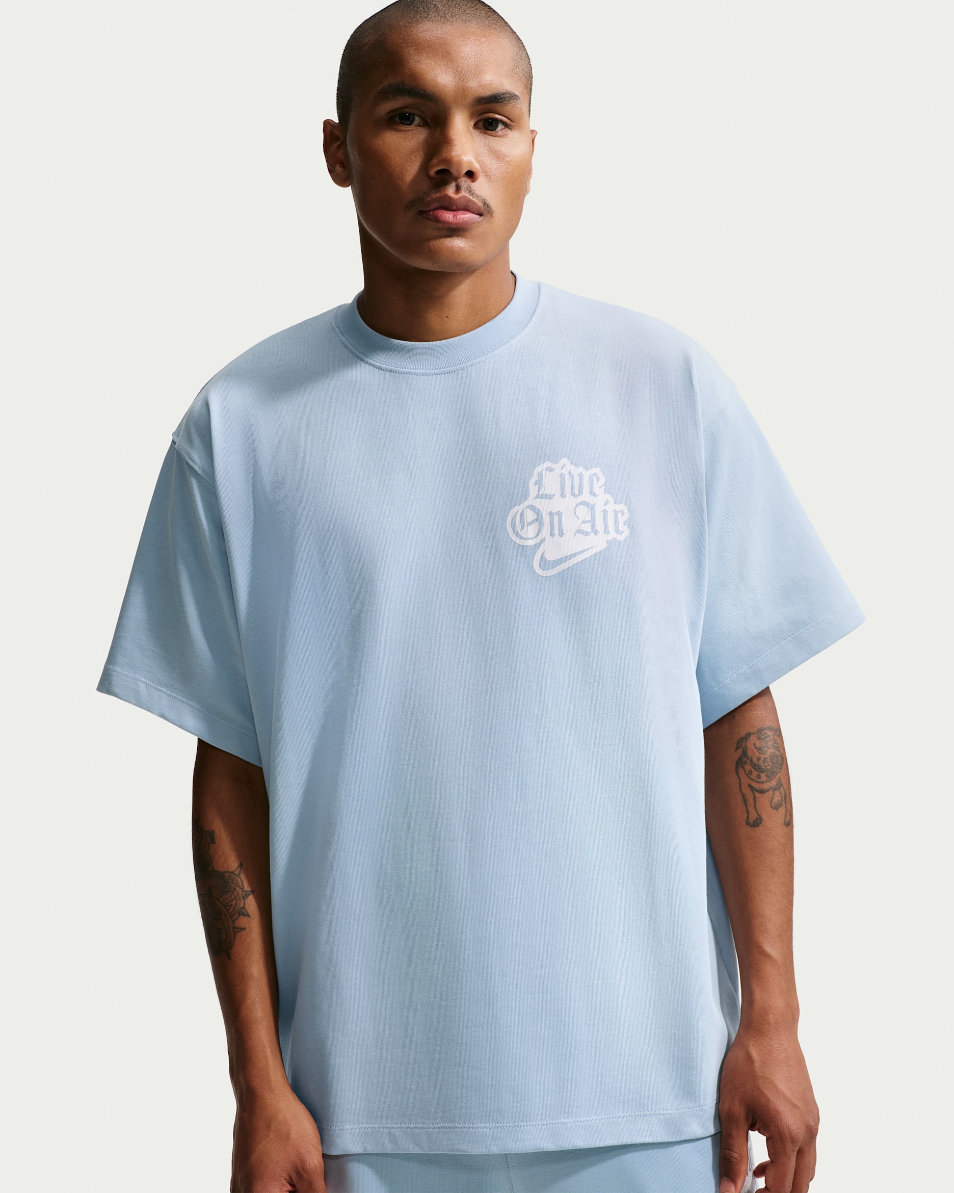 Pánské tričko Nike Solo Swoosh - Light Armory Blue