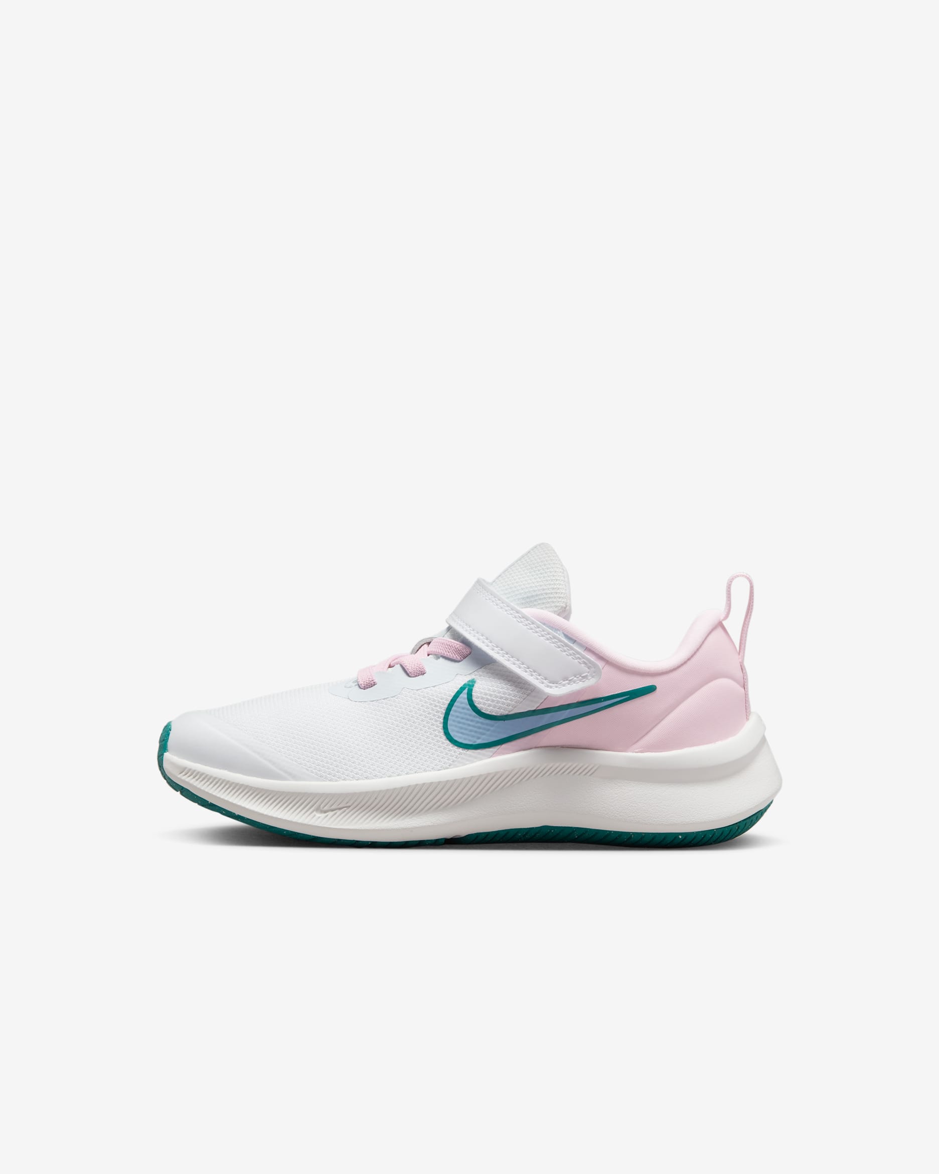 Nike Star Runner 3 Little Kids' Shoes - White/Pearl Pink/Mineral Teal/Cobalt Bliss