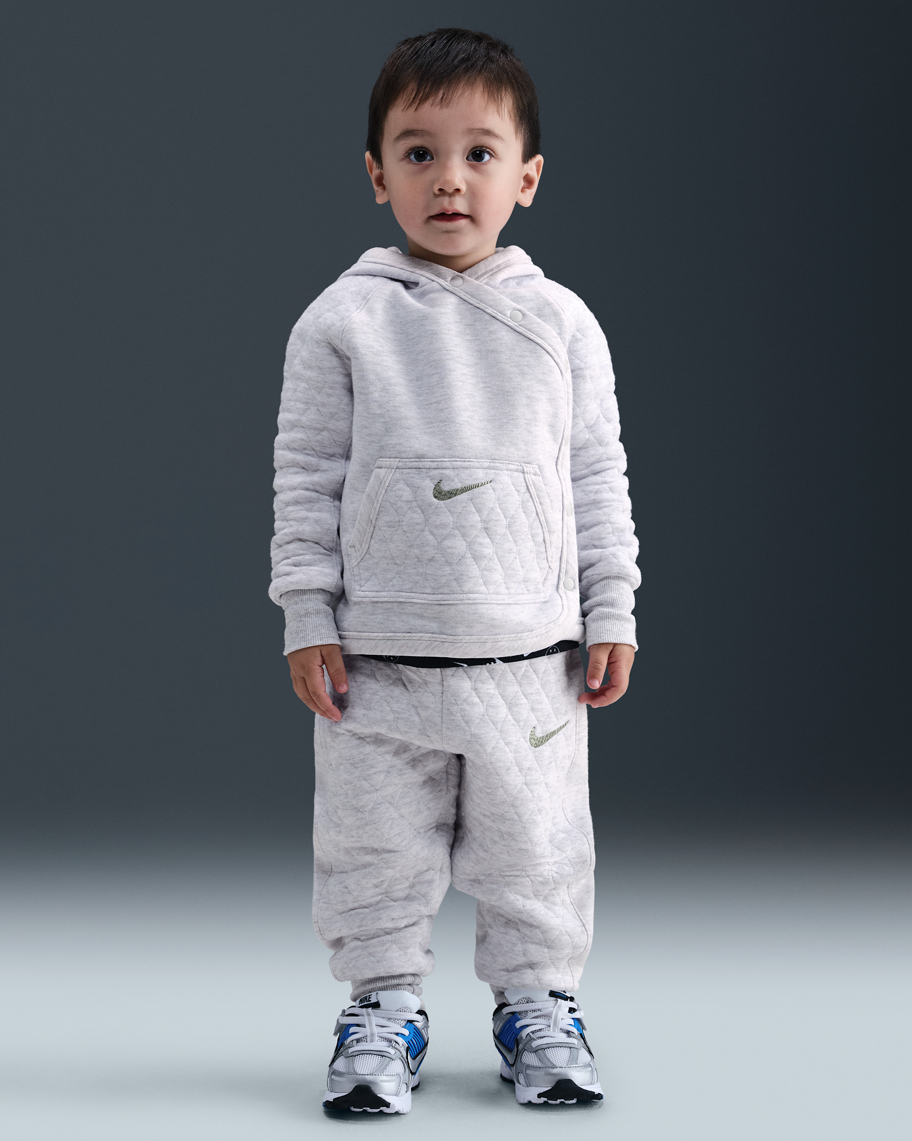 Nike Ready, Set! Toddler 2-Piece Hooded Jogger Set - Birch Heather