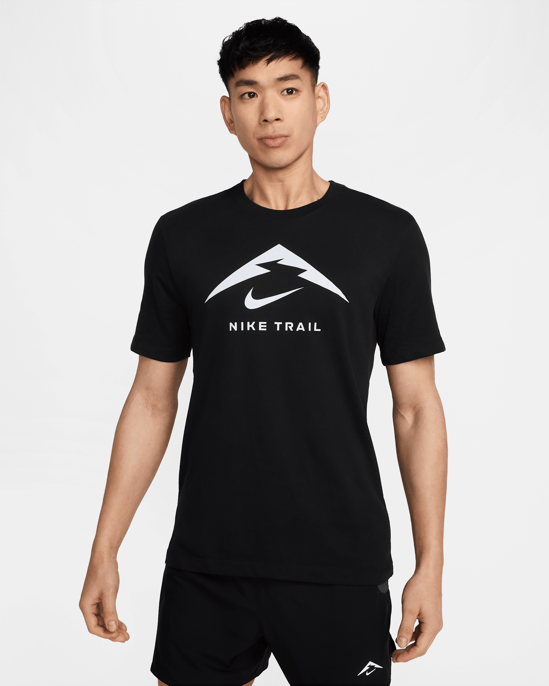 Nike Dri-FIT Men's Trail Running T-Shirt - Black/Football Grey