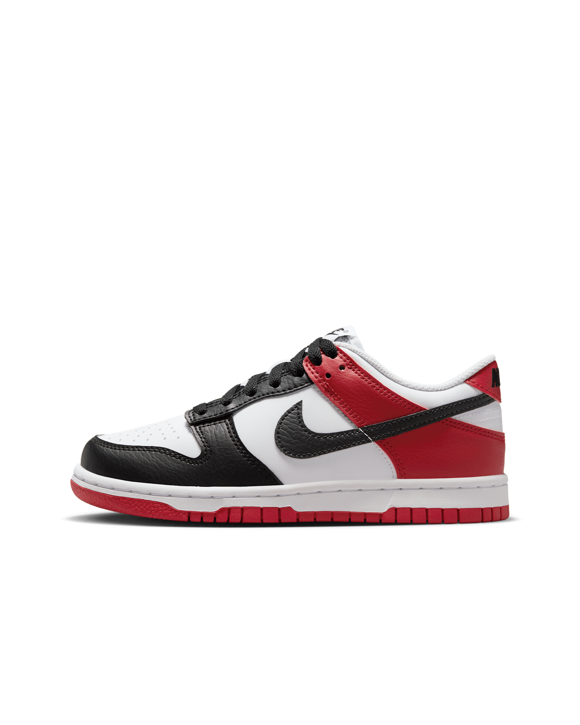 Tenis para niños grandes Nike Dunk Low - Rojo gimnasio/Blanco/Negro