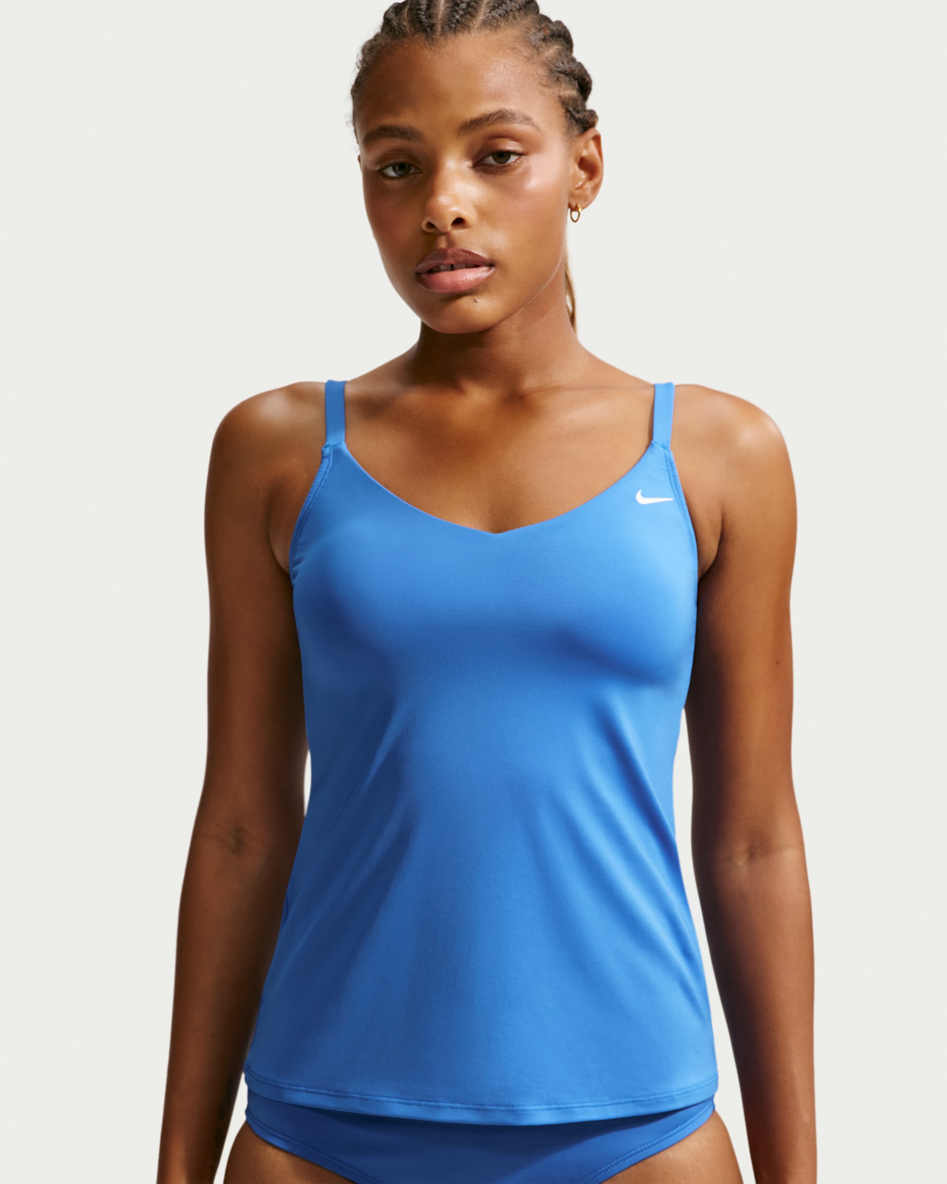 Nike Swim Effortless Essential Women's V-Neck Tankini - Blue Crystal