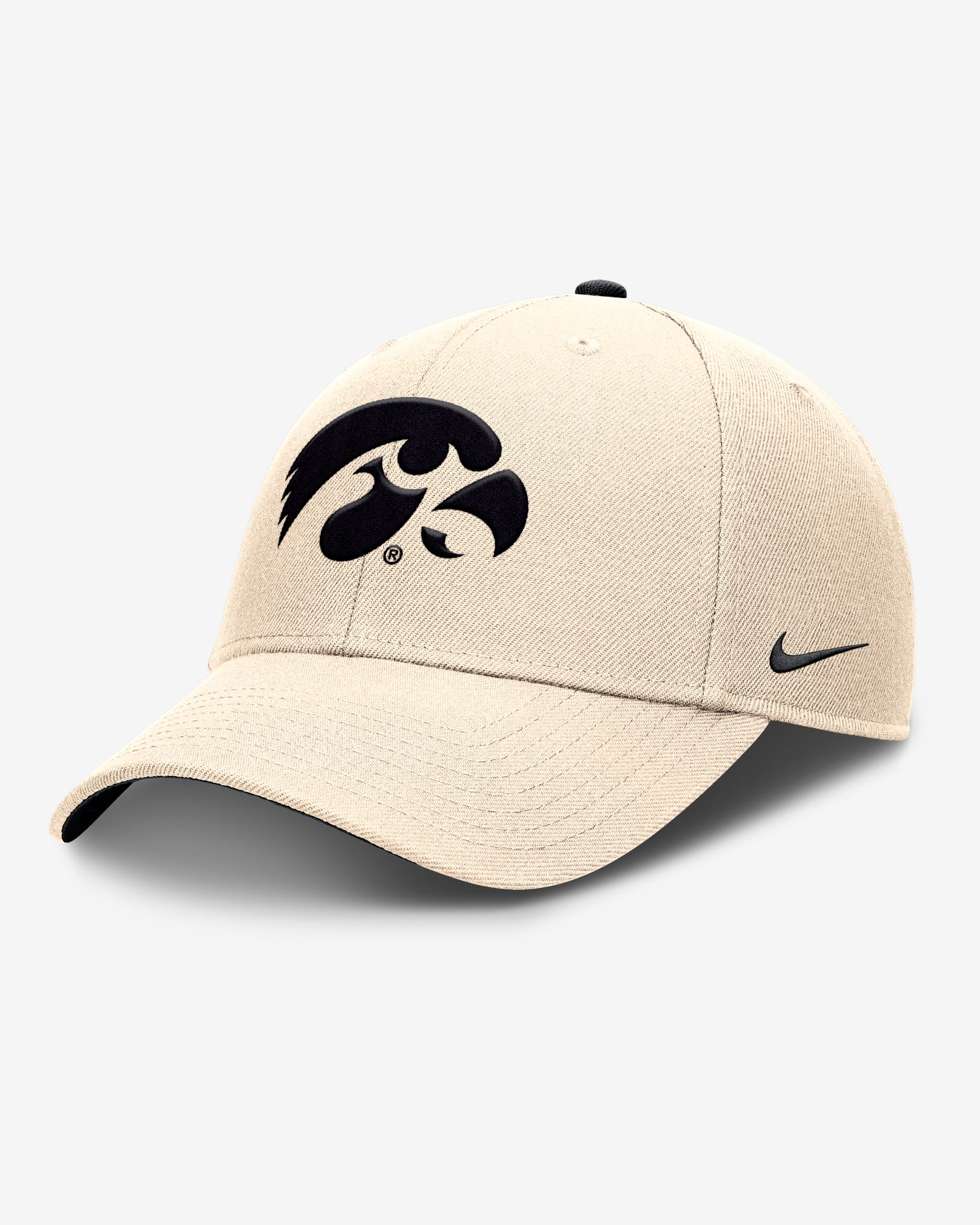 Gorra de rejilla universitaria Nike Dri-FIT ajustable para hombre Iowa Primetime Rise - Natural