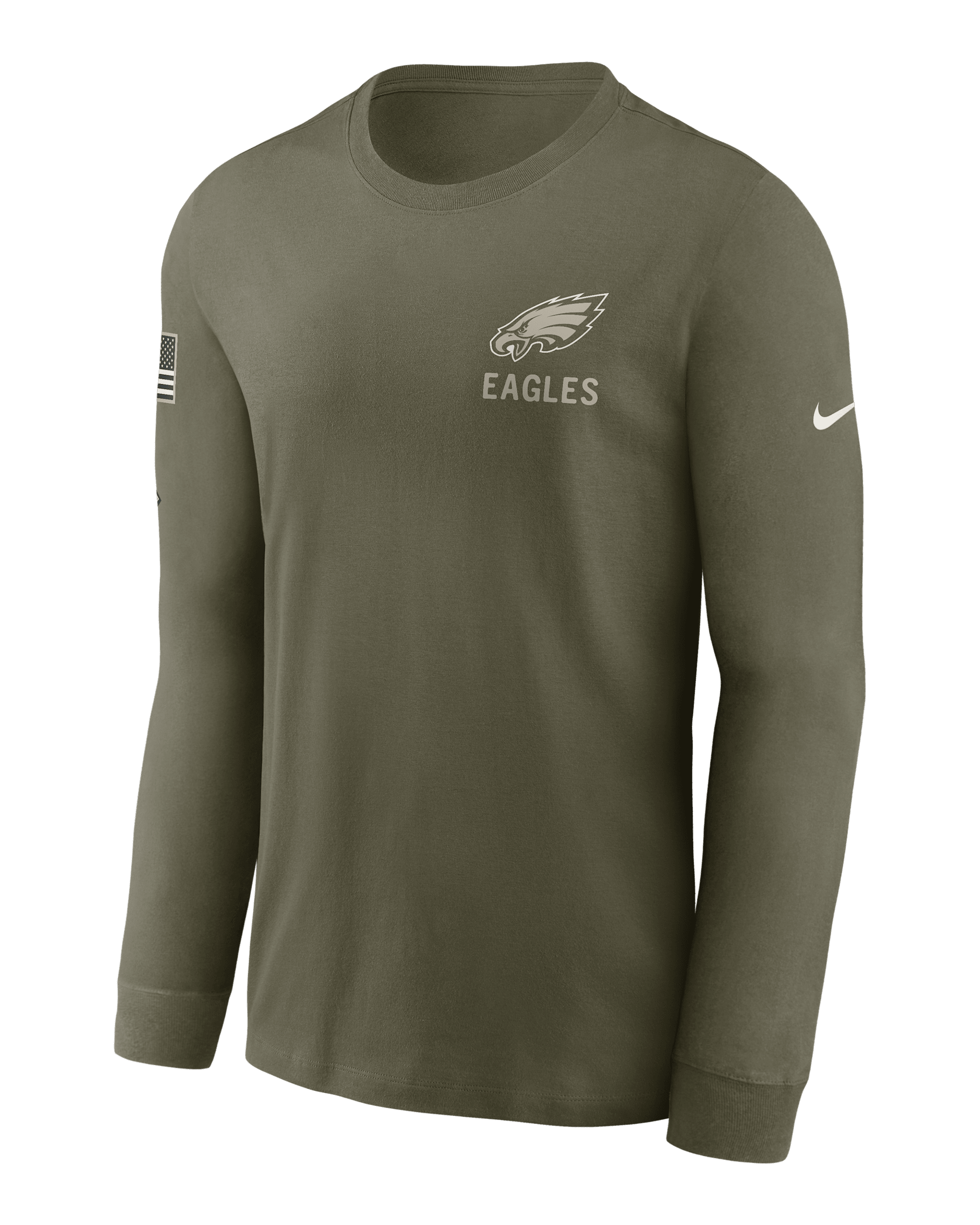 Philadelphia Eagles Salute to Service Men's Nike NFL Long-Sleeve T-Shirt - Olive