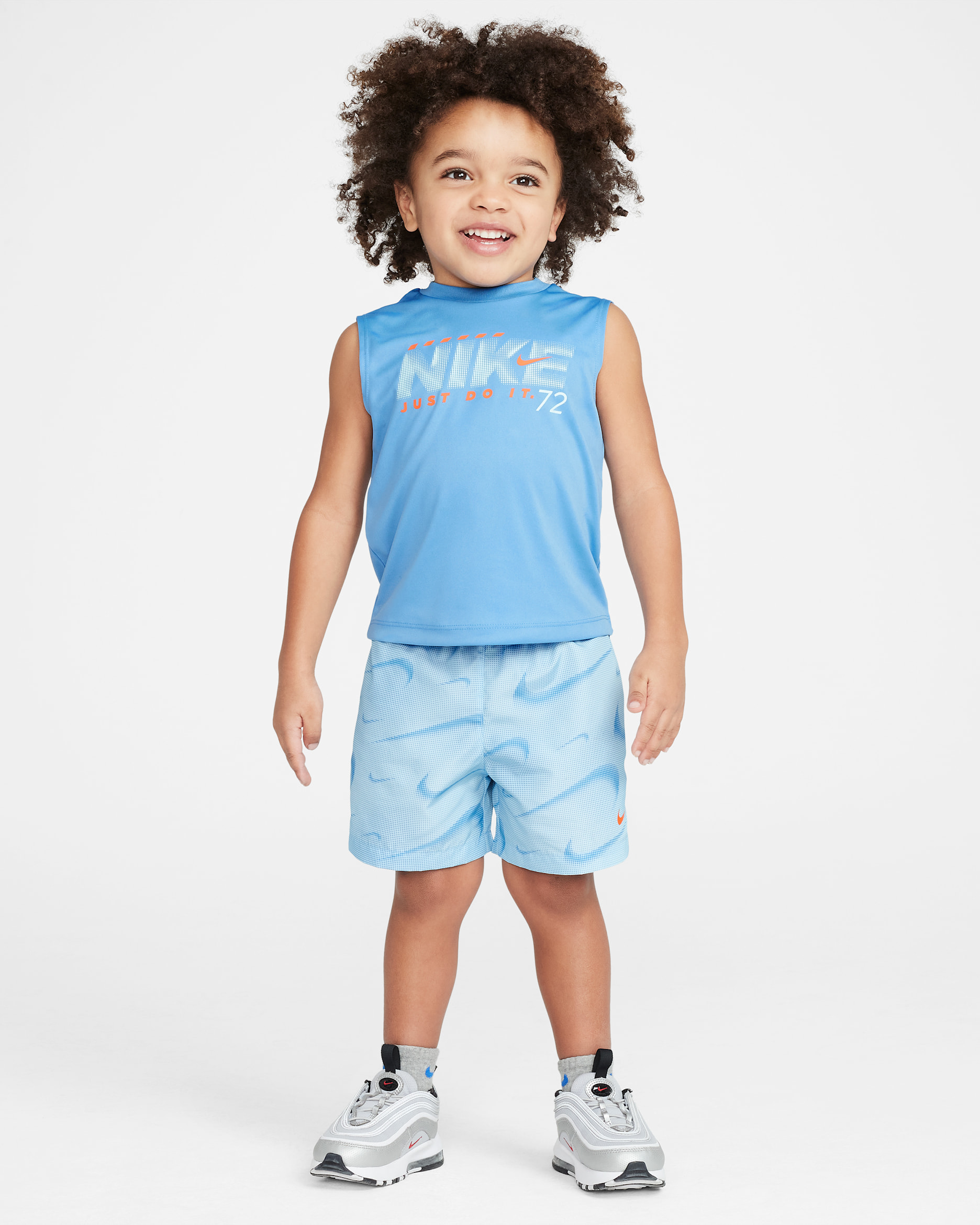 Nike Dri-FIT Toddler Rhythm Printed 2-Piece Shorts Set - Glacier Blue