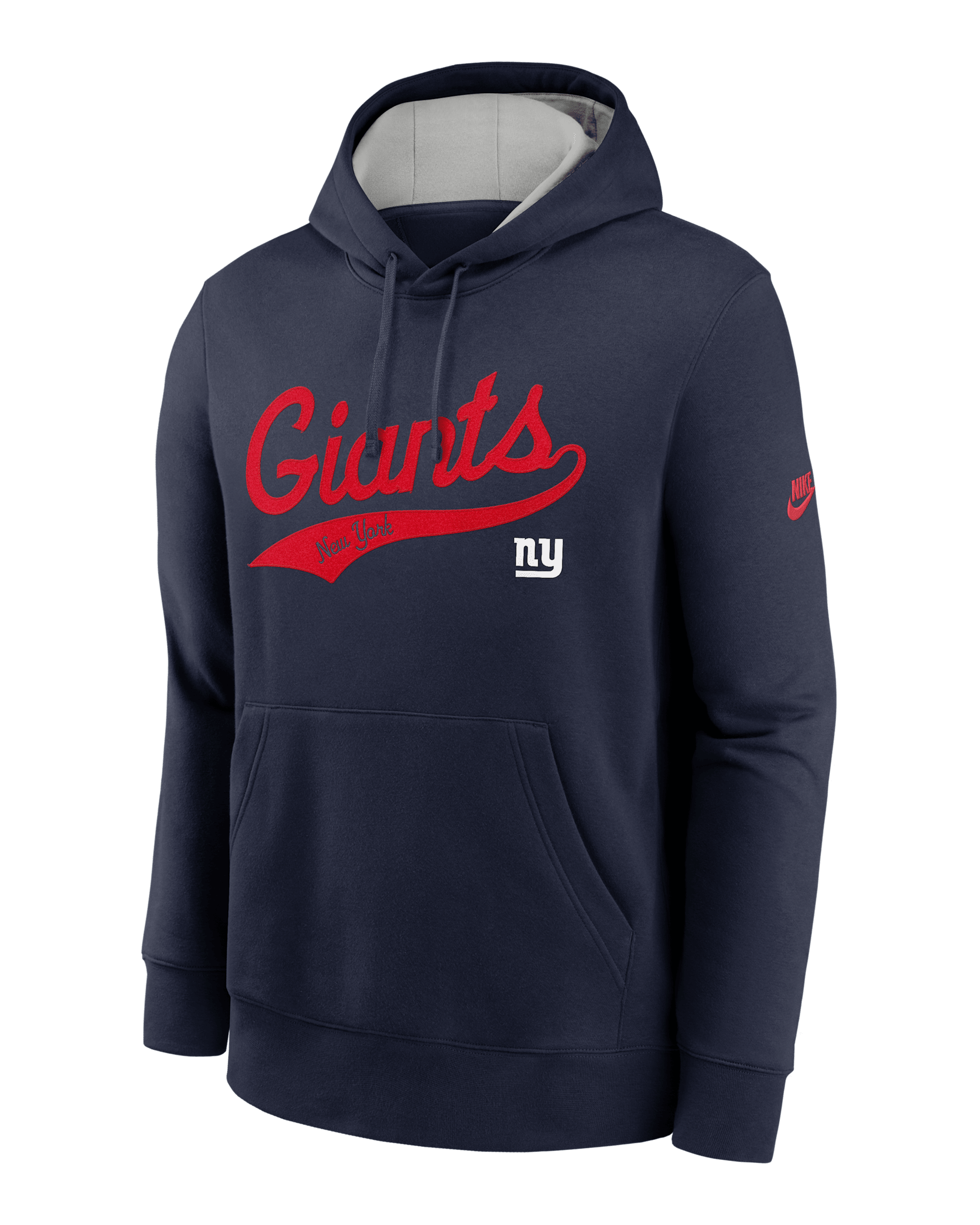 New York Giants Rewind Club Logo Men's Nike NFL Pullover Hoodie - Navy
