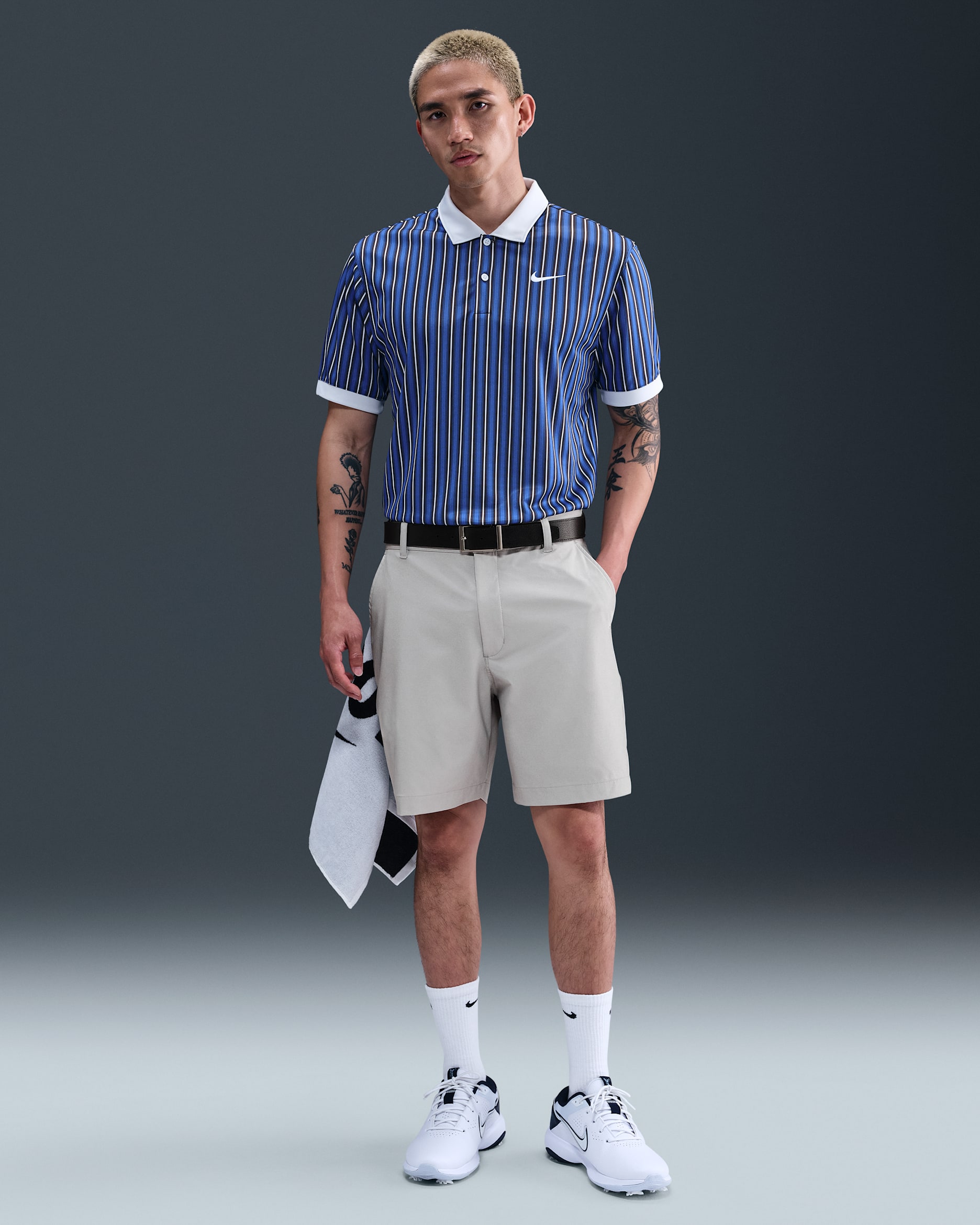 Nike Victory Men's Dri-FIT 18cm (approx.) Golf Shorts - Wolf Grey/White/Wolf Grey