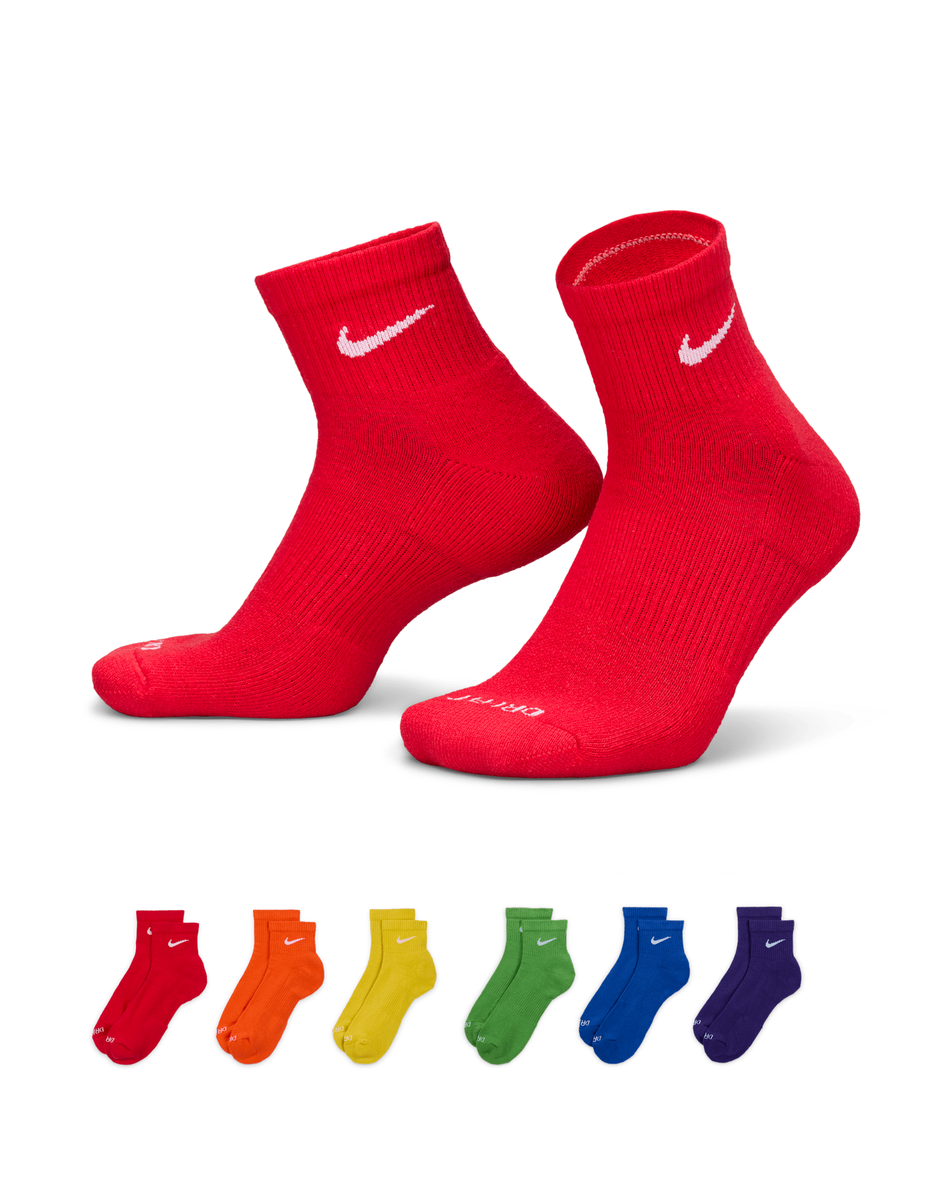 Nike Everyday Plus Cushioned Training Ankle Socks (6 Pairs) - Multi-Color