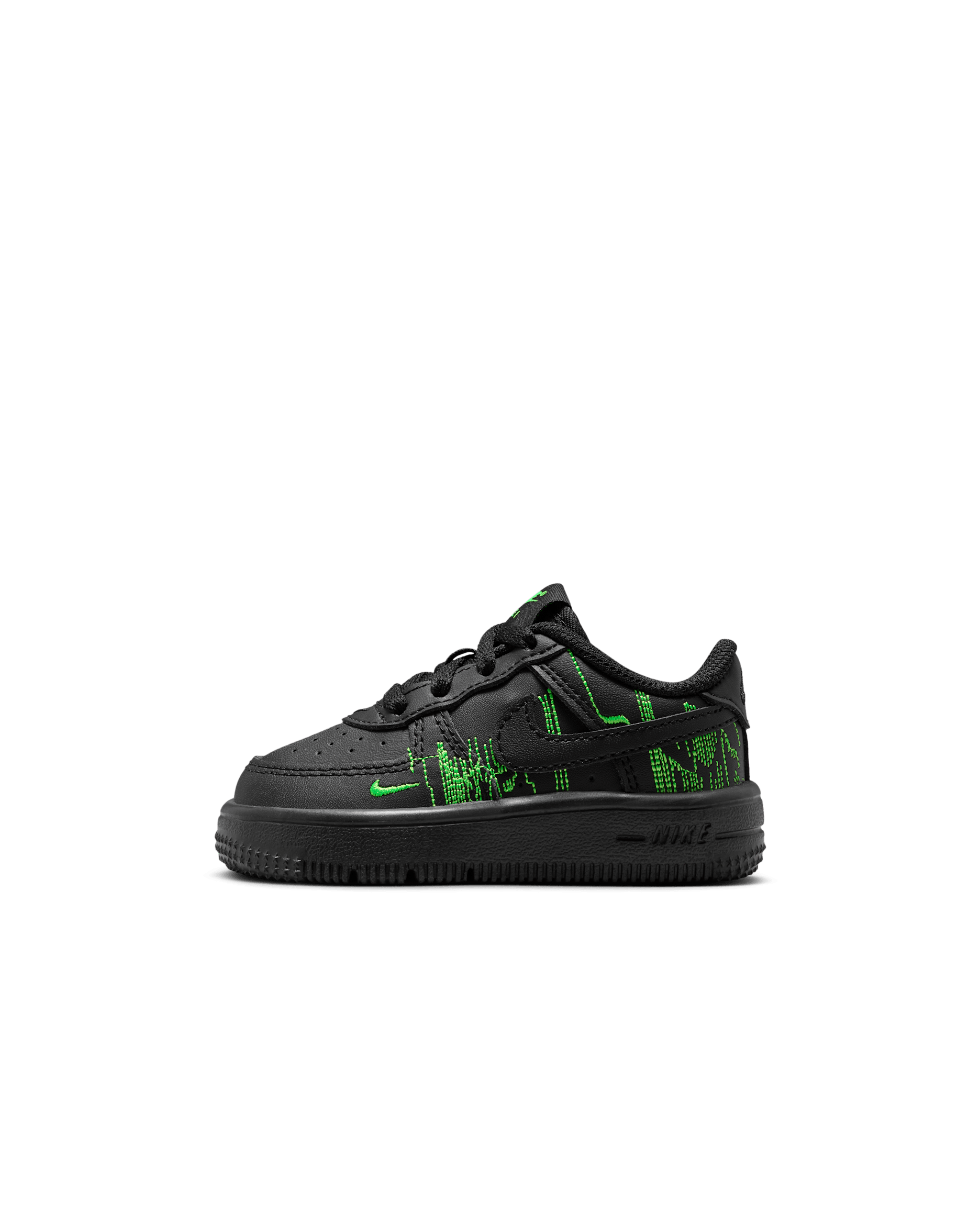 Tenis para bebé e infantil Nike Force 1 Low LV8 - Negro/Verde strike/Morado vivo/Negro