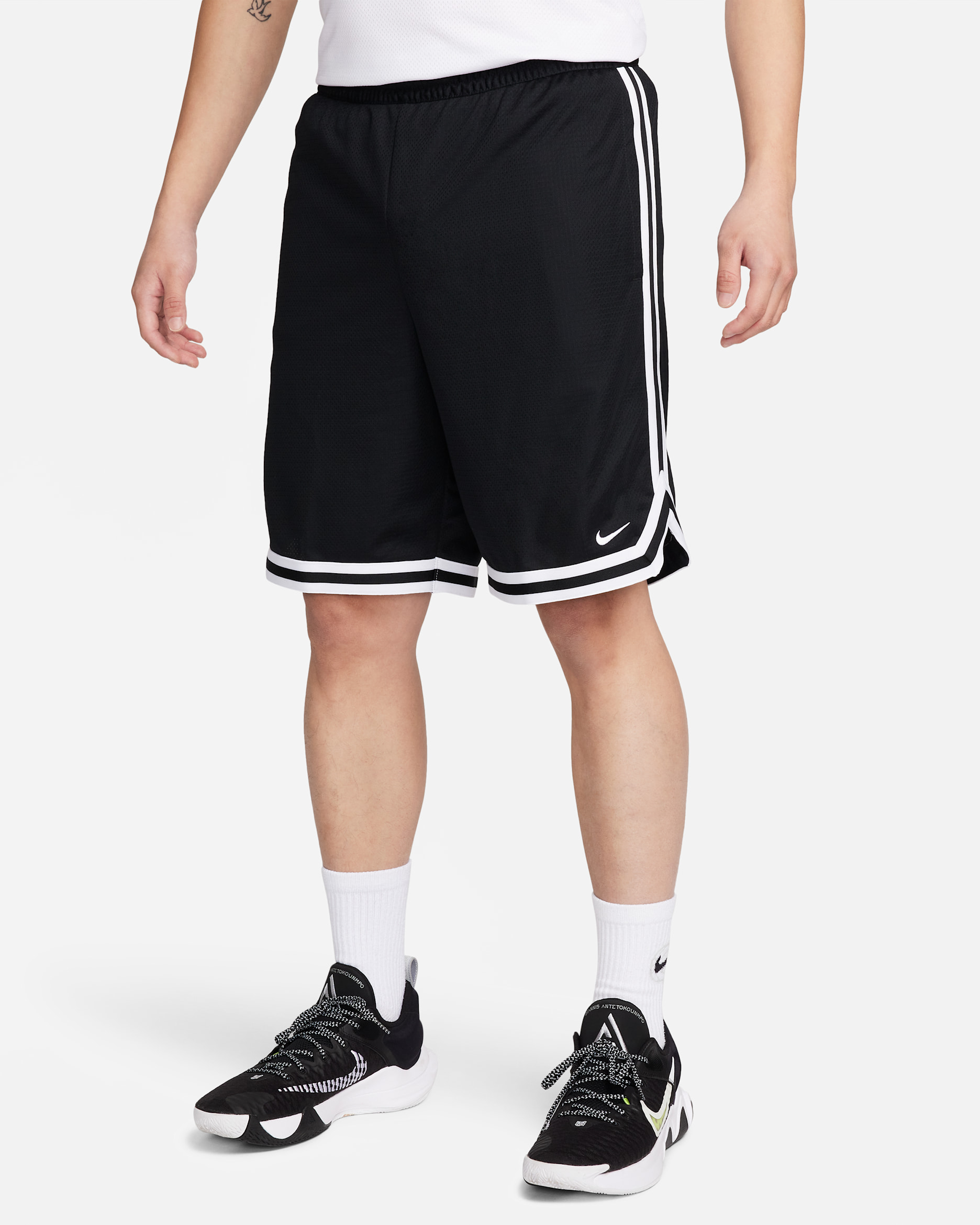 Nike DNA Men's Dri-FIT 10" Basketball Shorts - Black/White/White