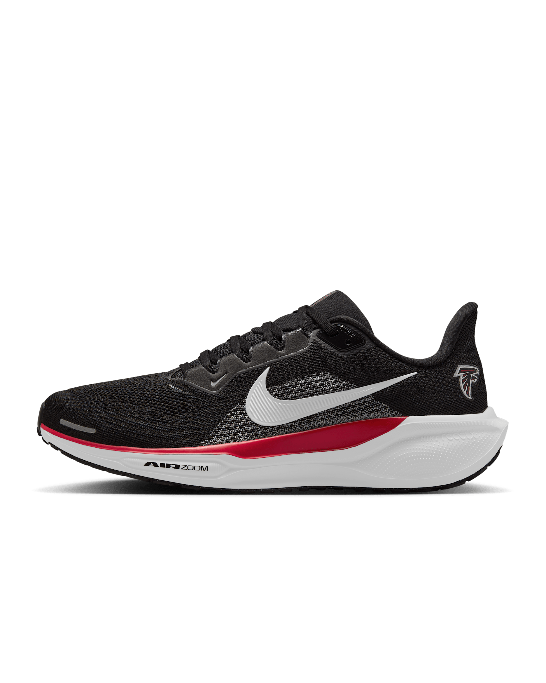 Tenis de correr en pavimento Nike de la NFL para hombre Atlanta Falcons Pegasus 41 - Negro/Rojo gimnasio/Blanco