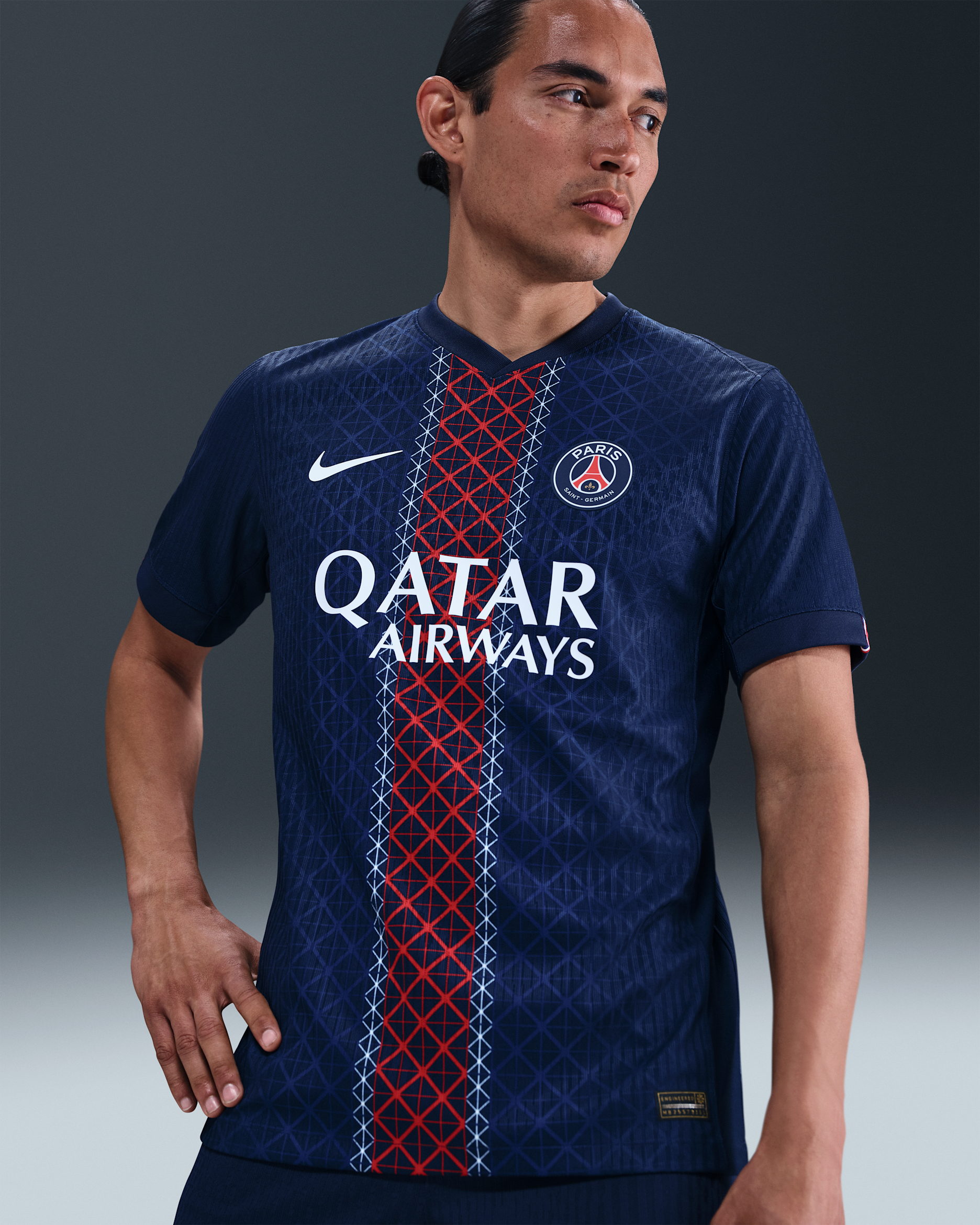 Paris Saint-Germain 2025/26 Match Thuis Nike Dri-FIT ADV authentiek voetbalshirt voor heren - Midnight Navy/Midnight Navy/Wit