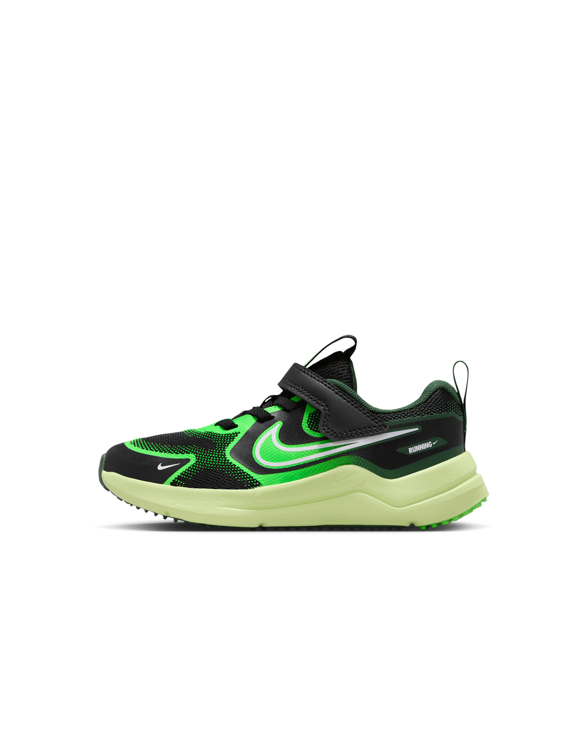 Nike Cosmic Runner Little Kids' Shoes - Black/Light Liquid Lime/Fir/White