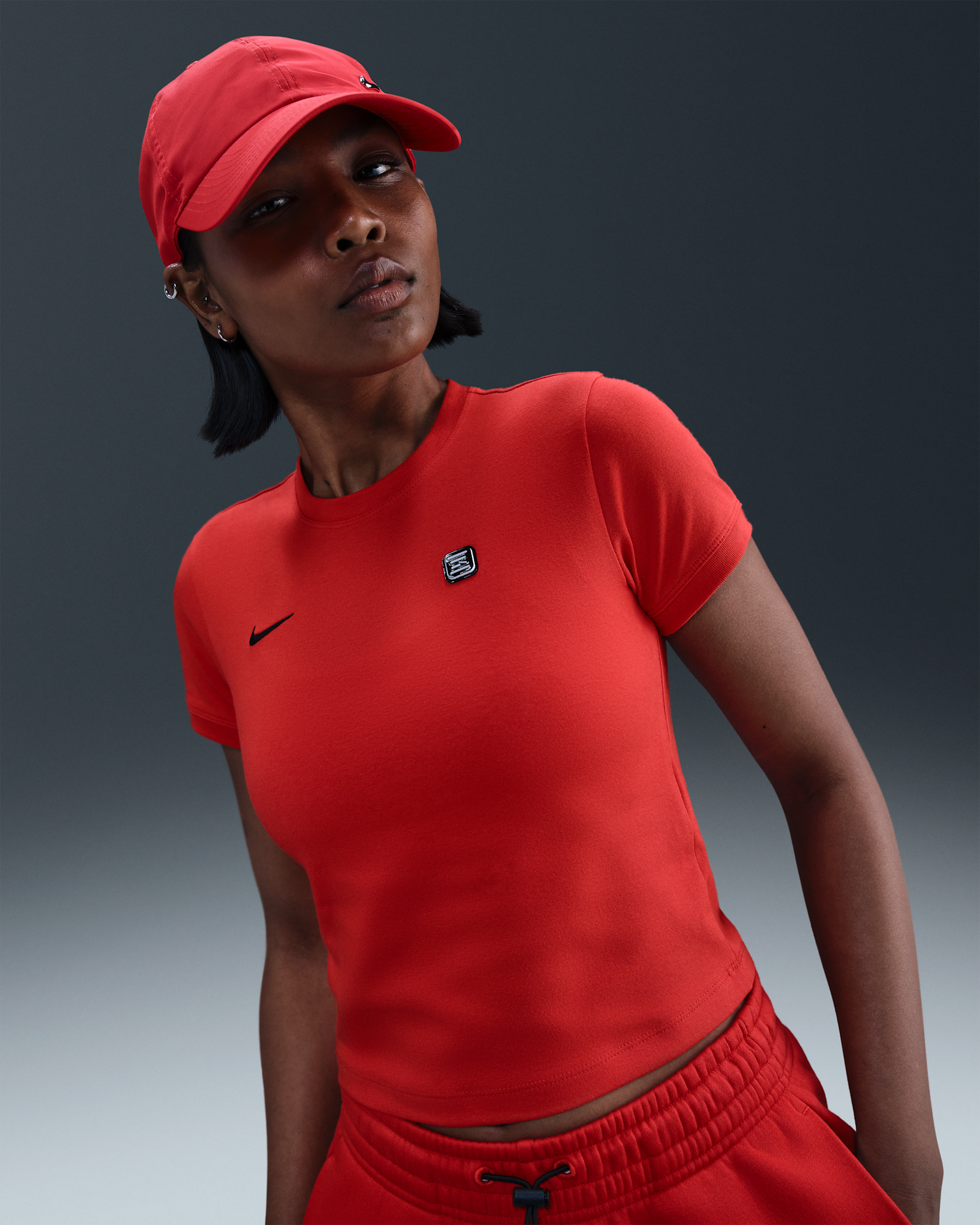 Nike Sportswear Shox Women's Tight T-Shirt - University Red