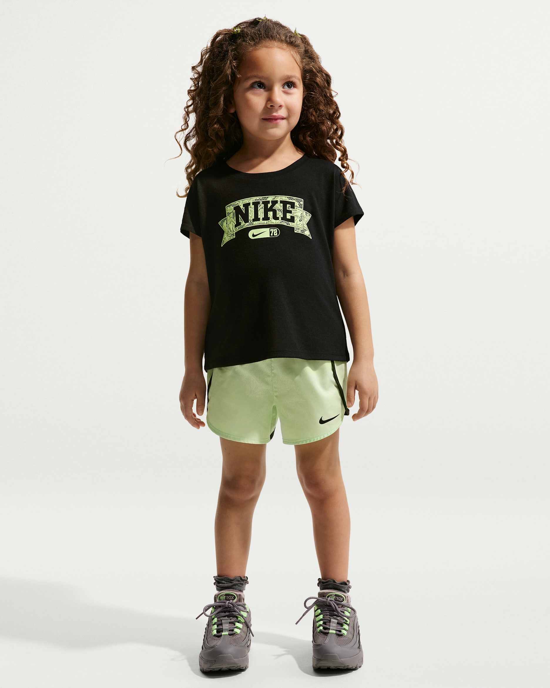 Conjunto de dos piezas para niños talla pequeña Nike Lace It Up - Lima líquida claro