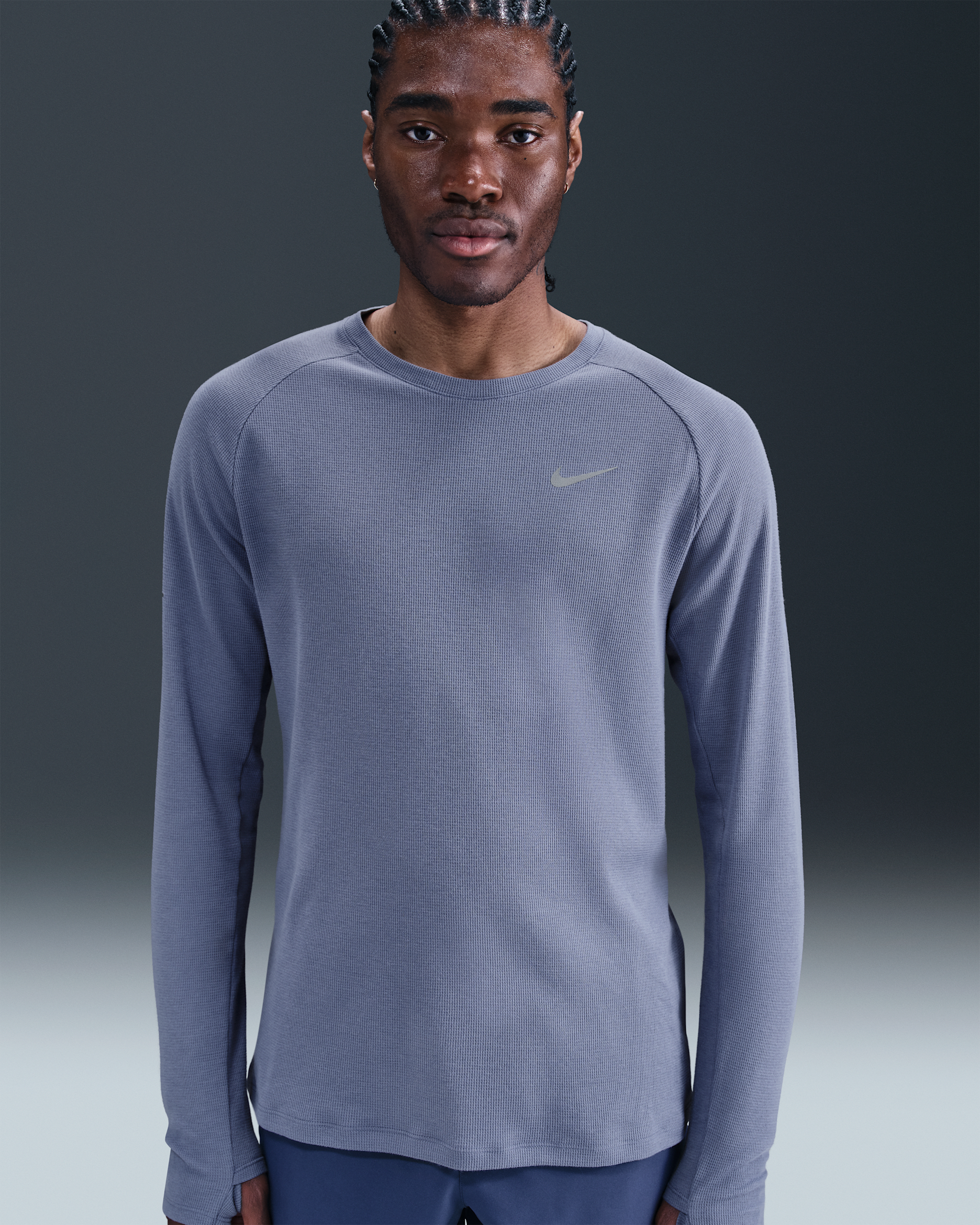 Nike Stride Men's Dri-FIT Running Waffle Crew - World Indigo