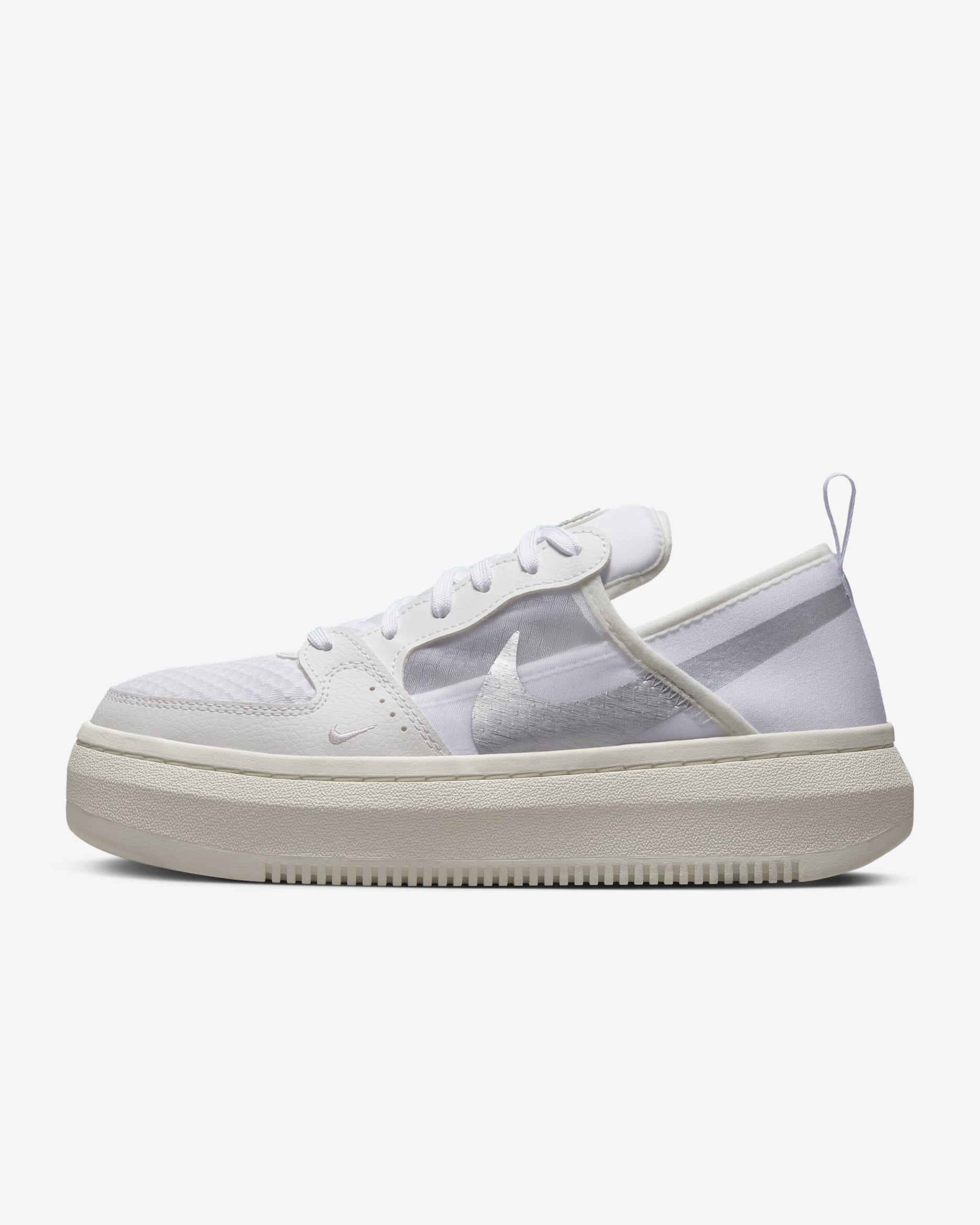 Nike Court Vision Alta Women's Shoes - White/Sail/Metallic Silver