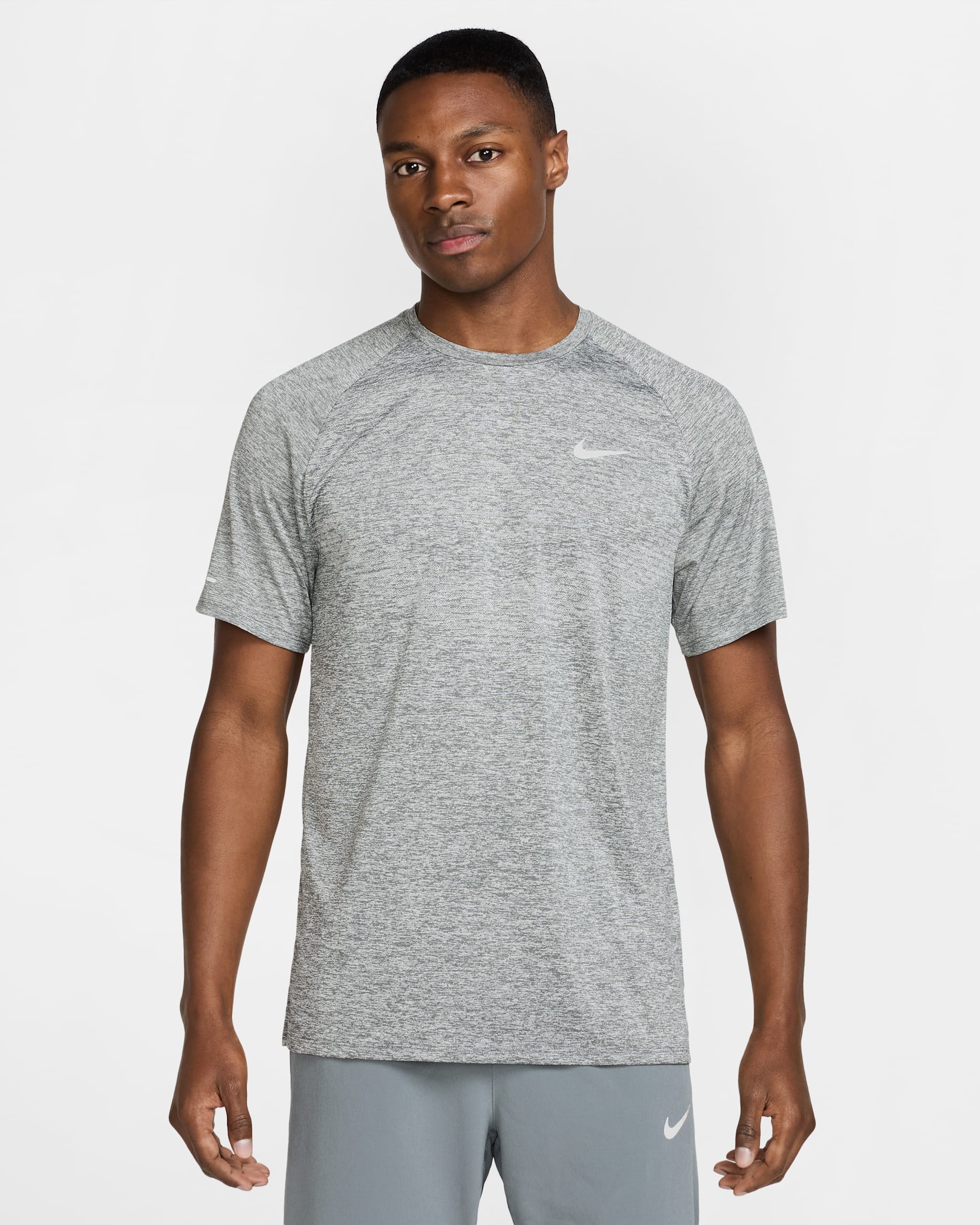 Nike Stride Men's Dri-FIT ADV Short-Sleeve Running Top - Smoke Grey/Heather