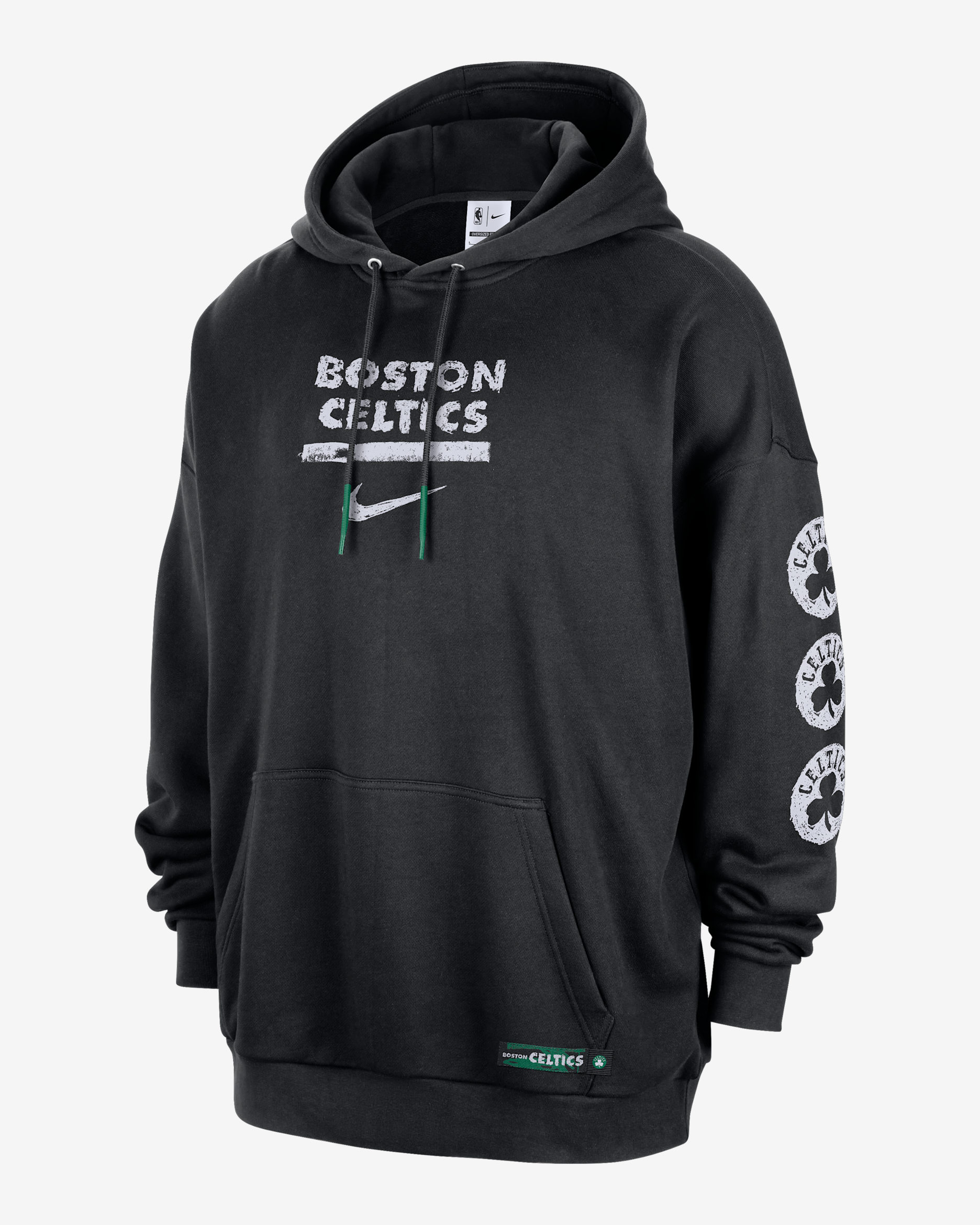 Sweat à capuche Jordan NBA Club Premium Boston Celtics Courtside pour homme - Noir/Clover