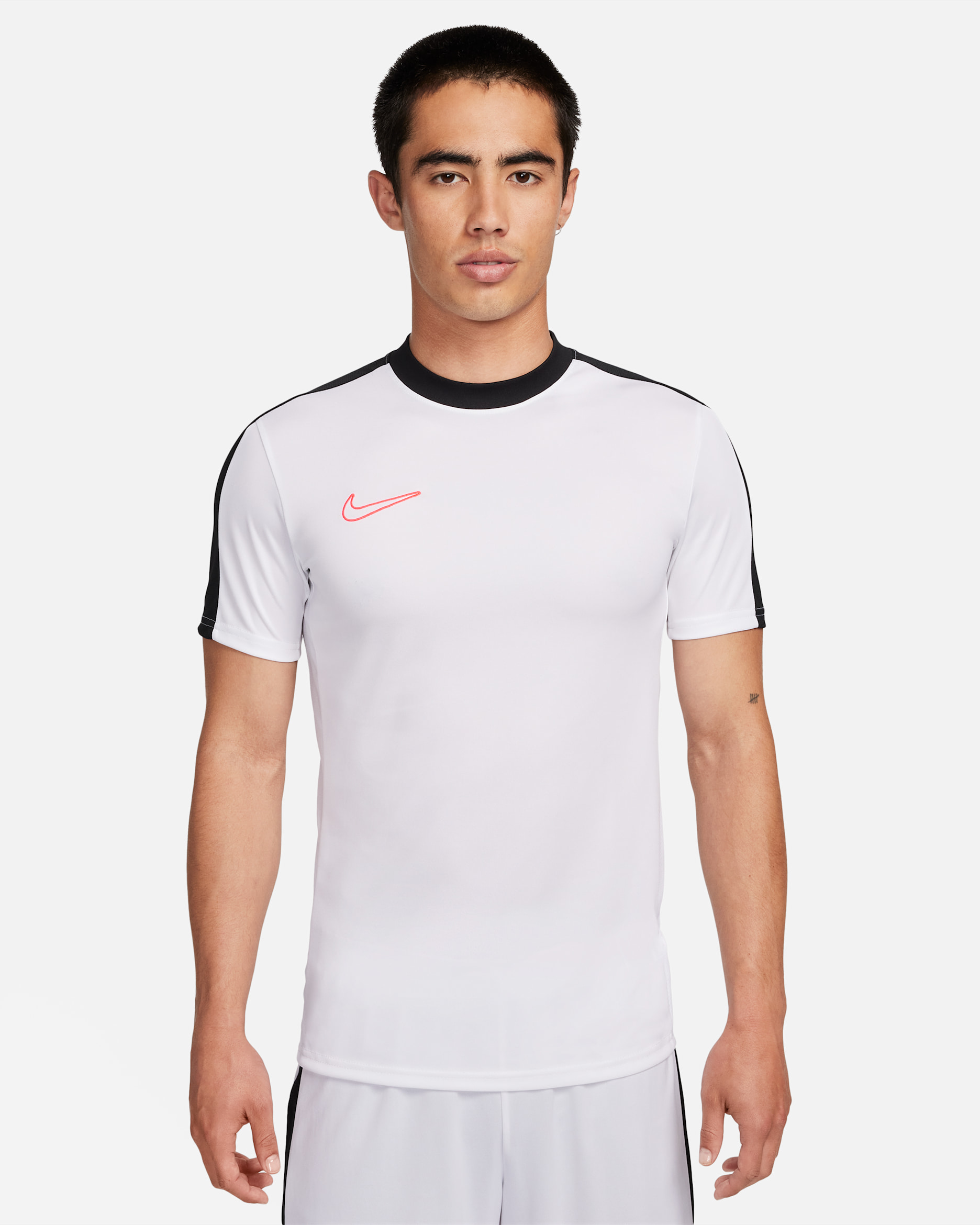 Nike Dri-FIT Academy Men's Short-Sleeve Football Top - White/Black/Bright Crimson