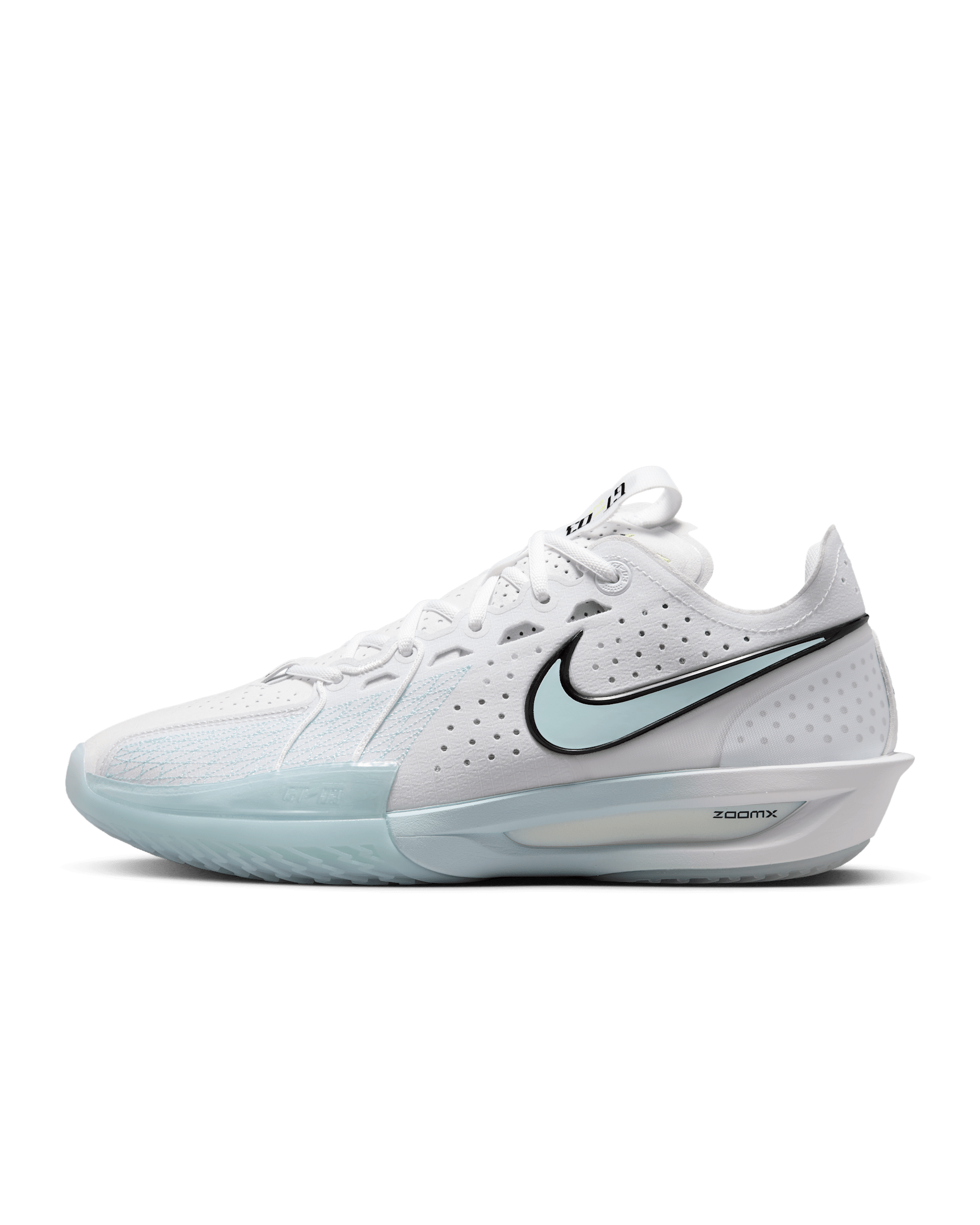 Nike G.T. Cut 3 EP Basketball Shoes - White/Metallic Silver/Light Lemon Twist/Glacier Blue