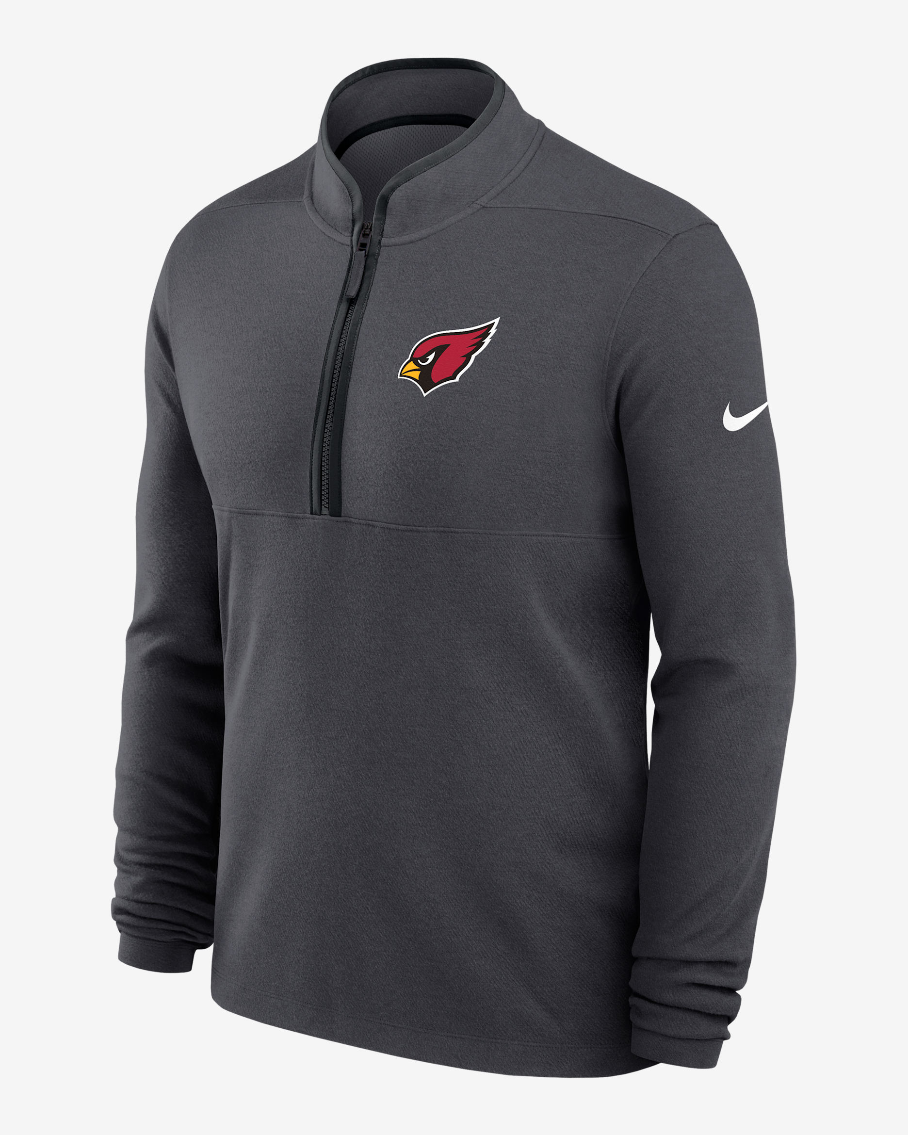 Playera de manga larga Nike Dri-FIT NFL de medio cierre para hombre Arizona Cardinals Logo Victory - Antracita