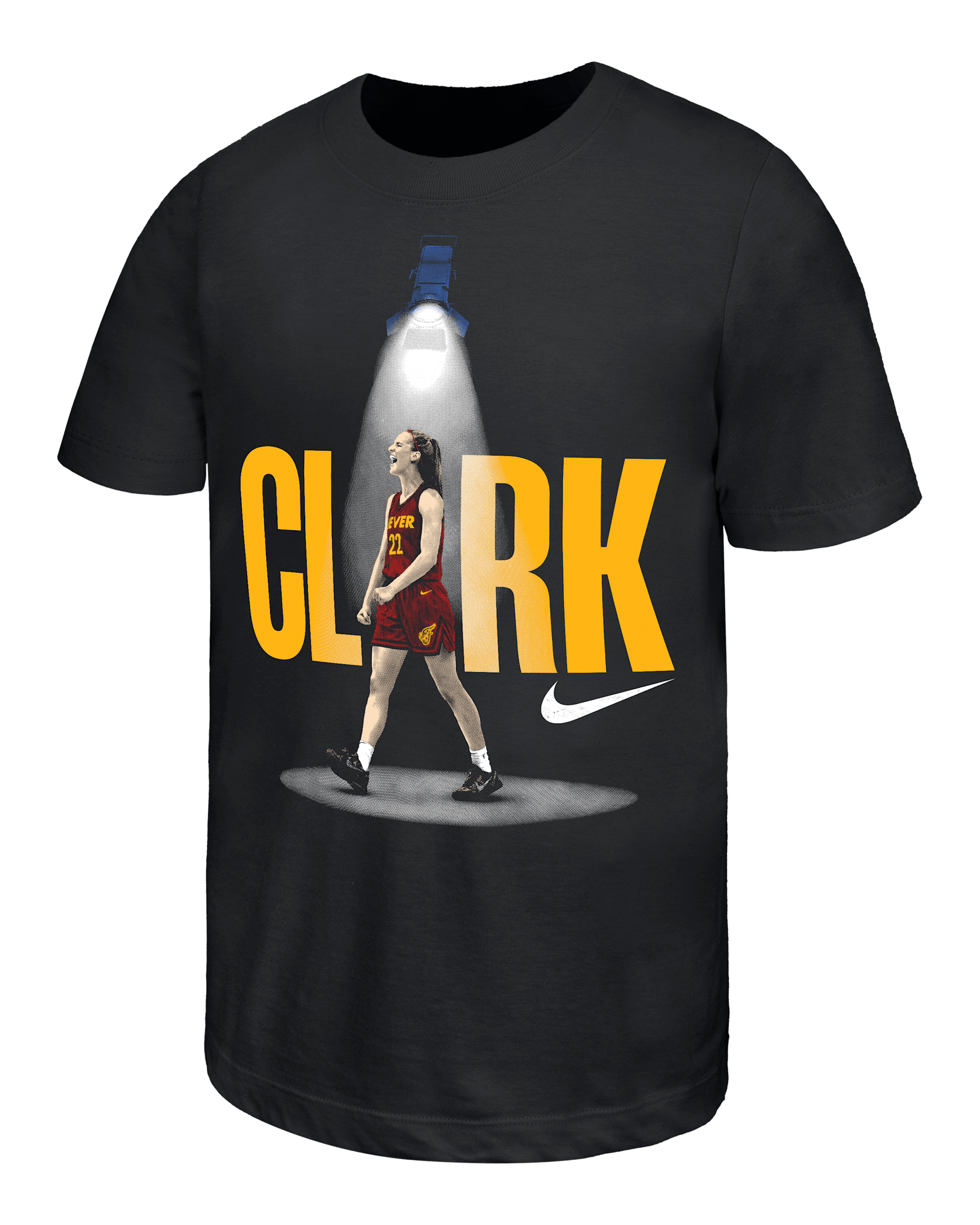 Playera de básquetbol Nike para niños talla grande Caitlin Clark "So Win" - Negro