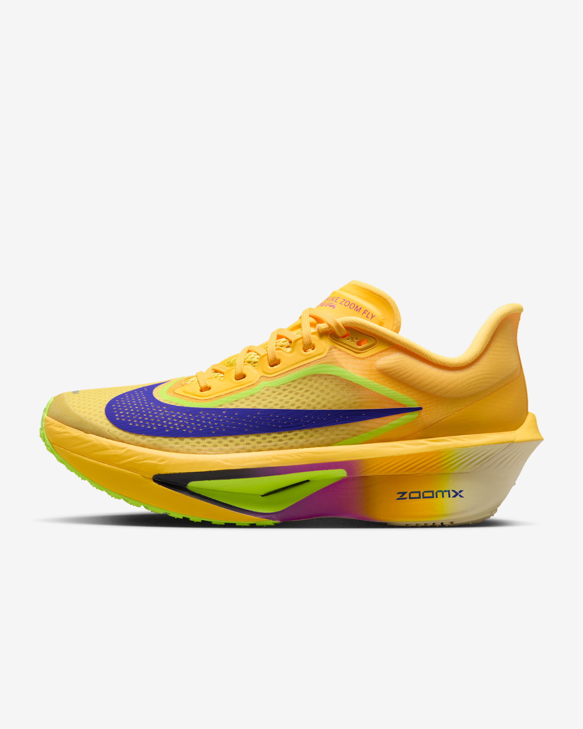 나이키 줌 플라이 6 여성 로드 레이싱화 - 시트론 펄스/볼트 아이스/하이퍼 바이올렛/인디고 버스트